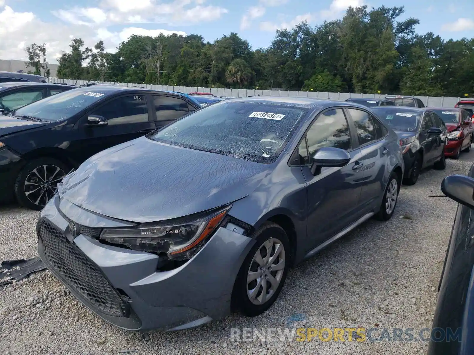 2 Photograph of a damaged car JTDEPRAE3LJ068453 TOYOTA COROLLA 2020