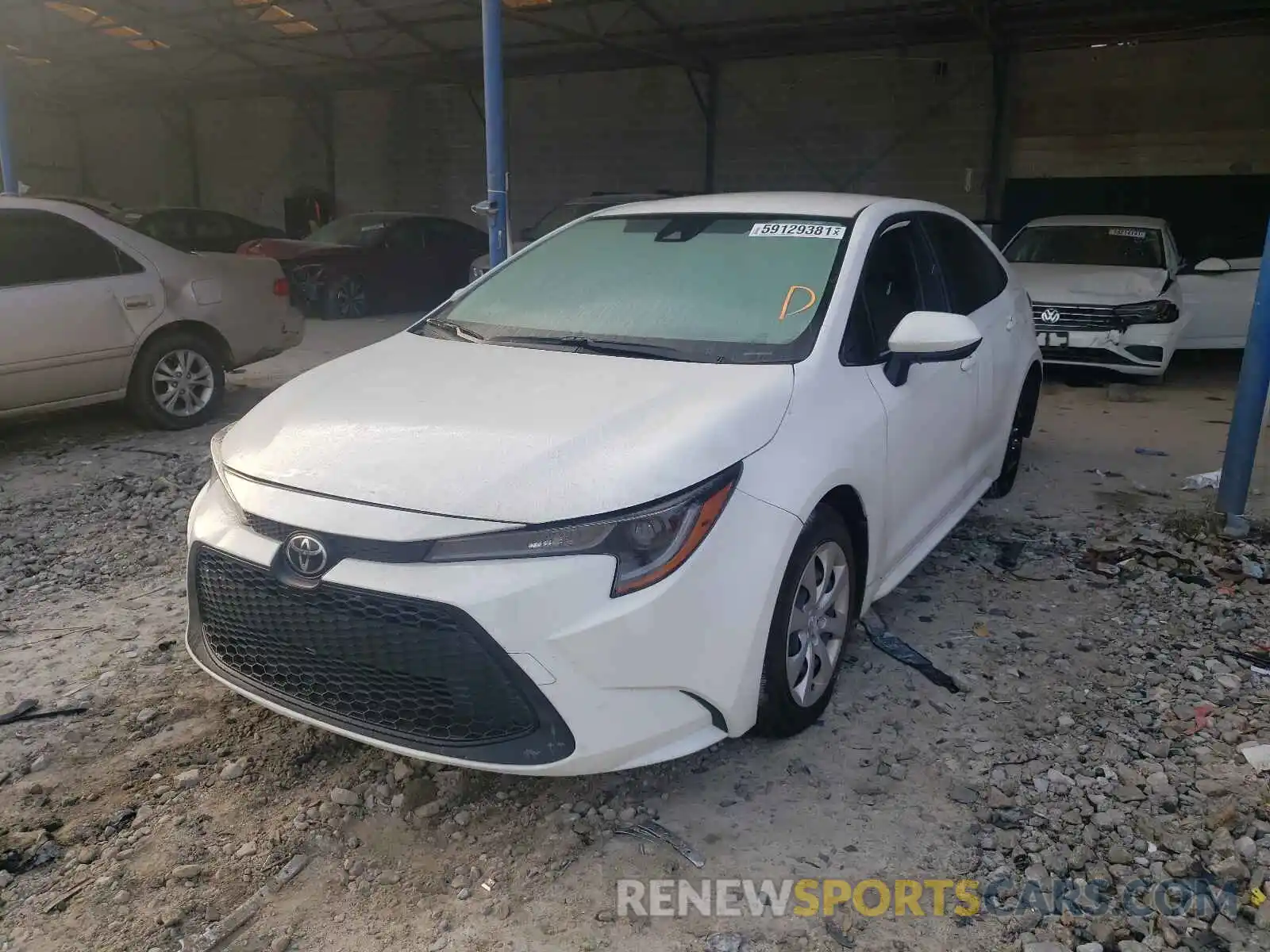 2 Photograph of a damaged car JTDEPRAE3LJ068498 TOYOTA COROLLA 2020