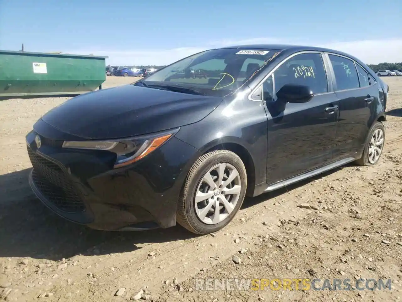 2 Photograph of a damaged car JTDEPRAE3LJ068825 TOYOTA COROLLA 2020