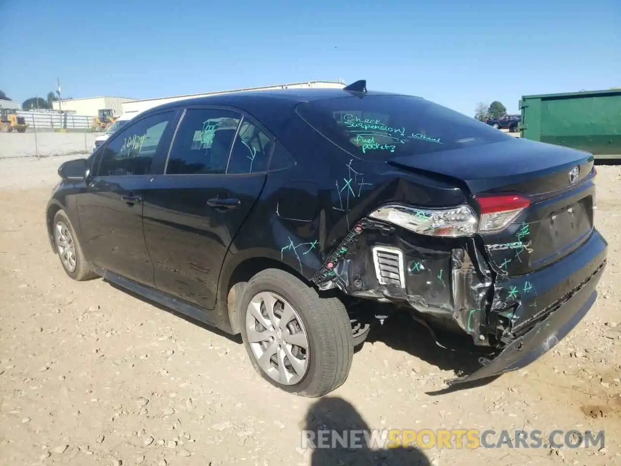 3 Photograph of a damaged car JTDEPRAE3LJ068825 TOYOTA COROLLA 2020