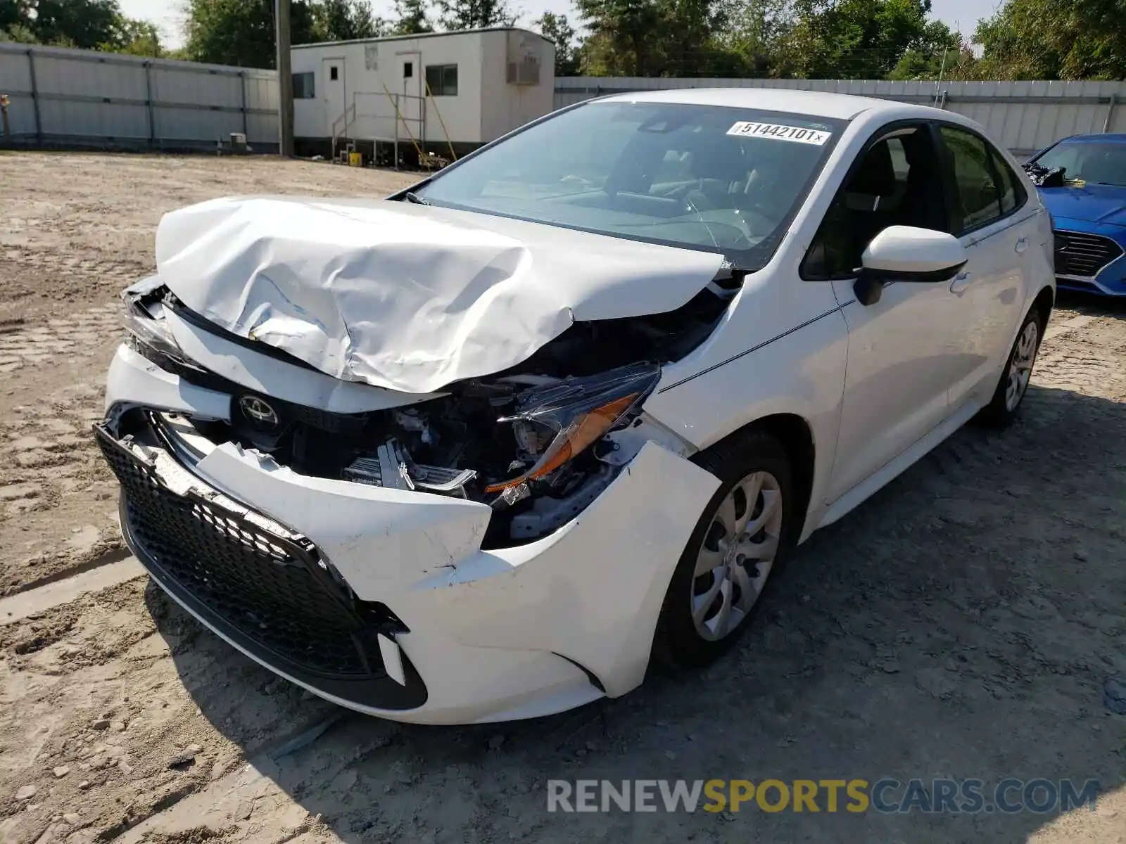 2 Photograph of a damaged car JTDEPRAE3LJ069697 TOYOTA COROLLA 2020