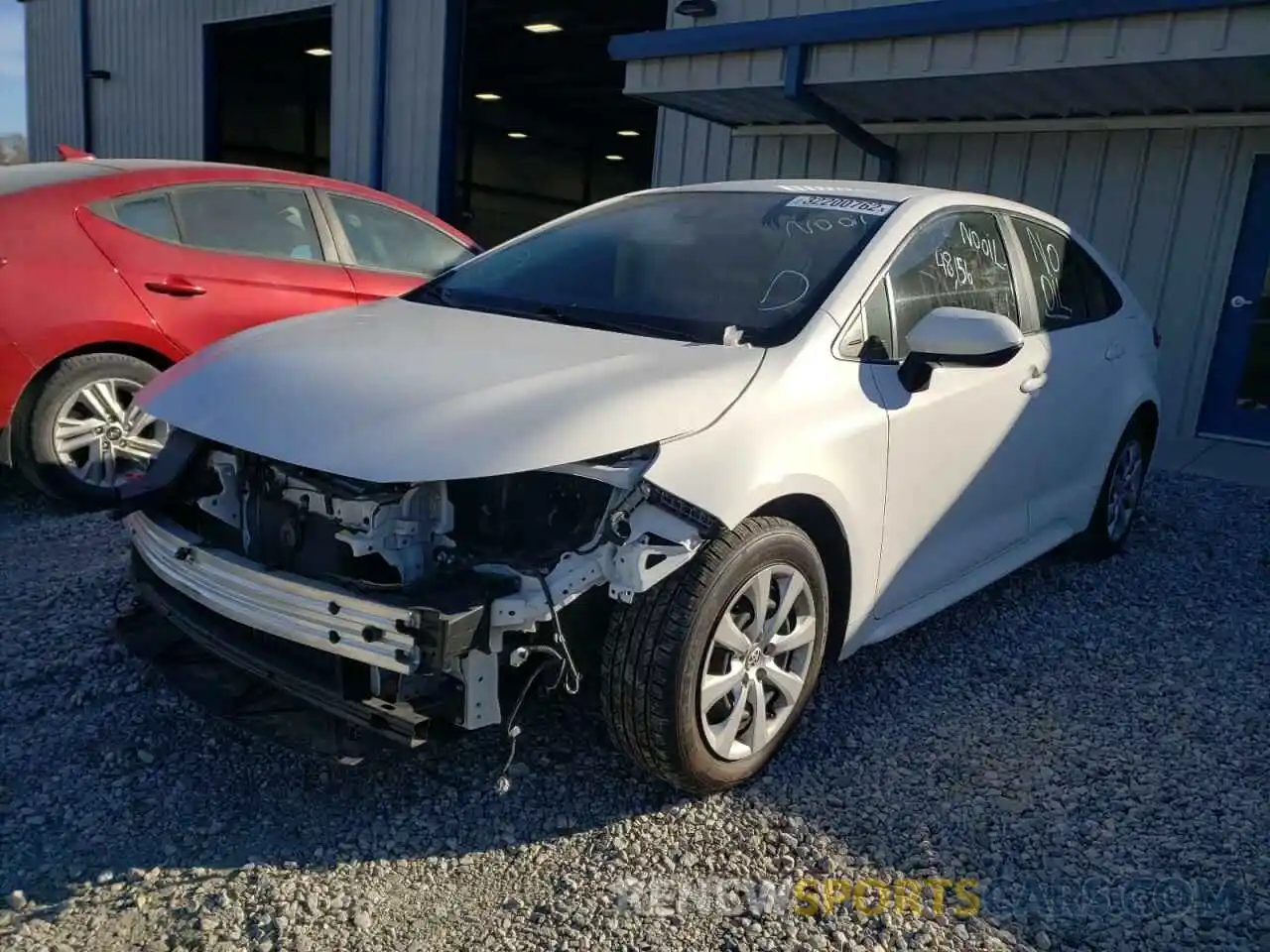 2 Photograph of a damaged car JTDEPRAE3LJ070719 TOYOTA COROLLA 2020