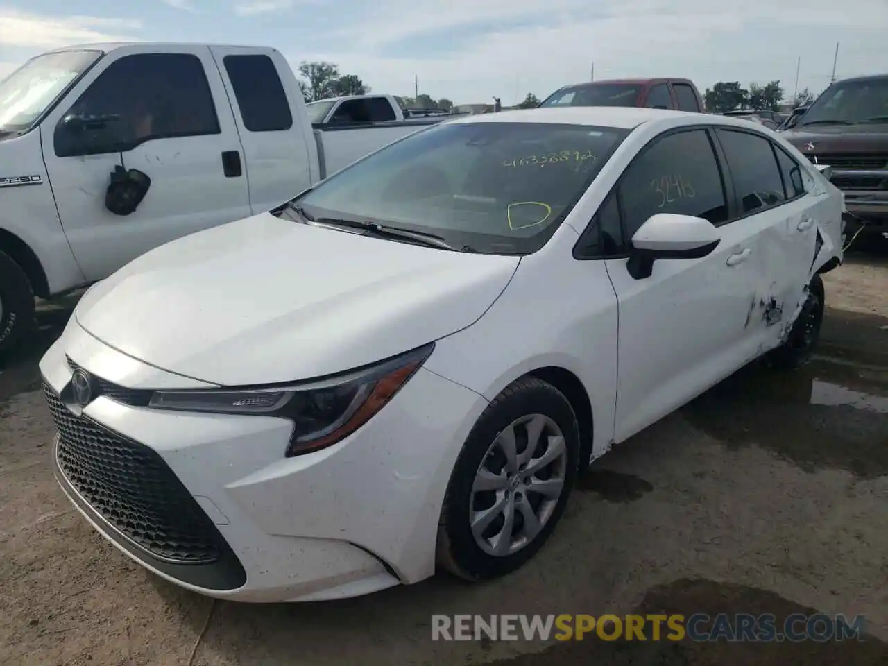 2 Photograph of a damaged car JTDEPRAE3LJ071661 TOYOTA COROLLA 2020