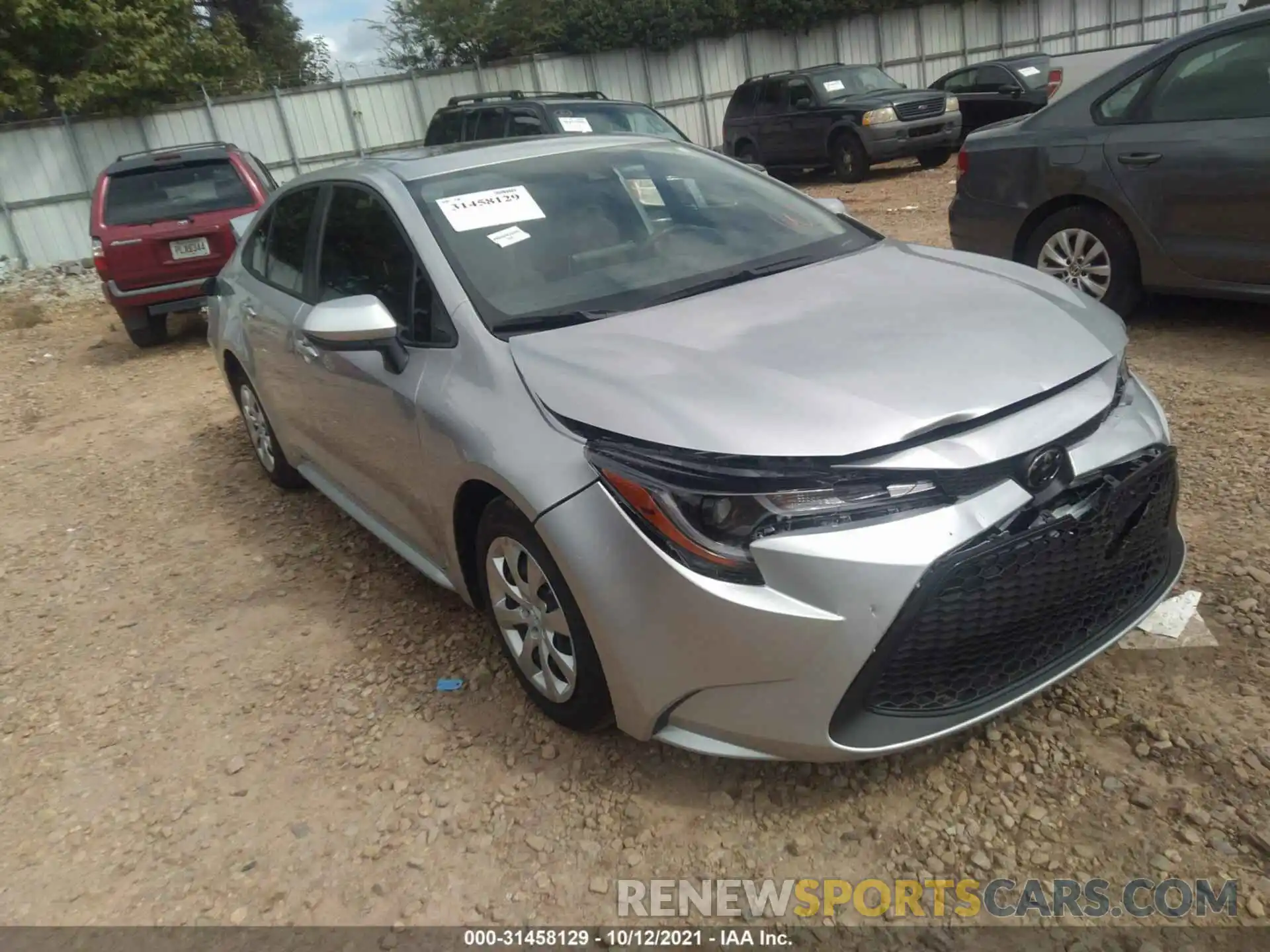 1 Photograph of a damaged car JTDEPRAE3LJ071708 TOYOTA COROLLA 2020