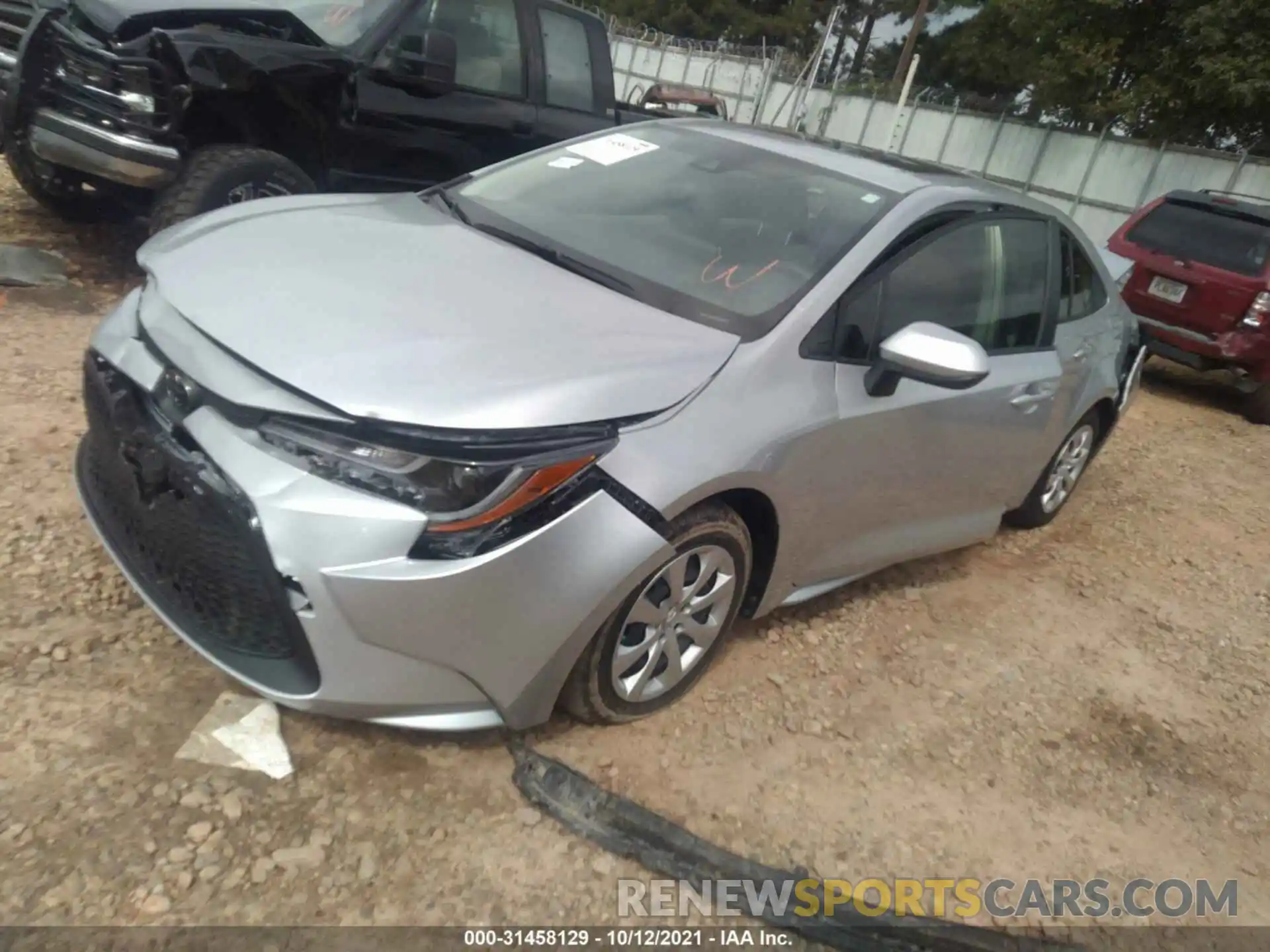 2 Photograph of a damaged car JTDEPRAE3LJ071708 TOYOTA COROLLA 2020