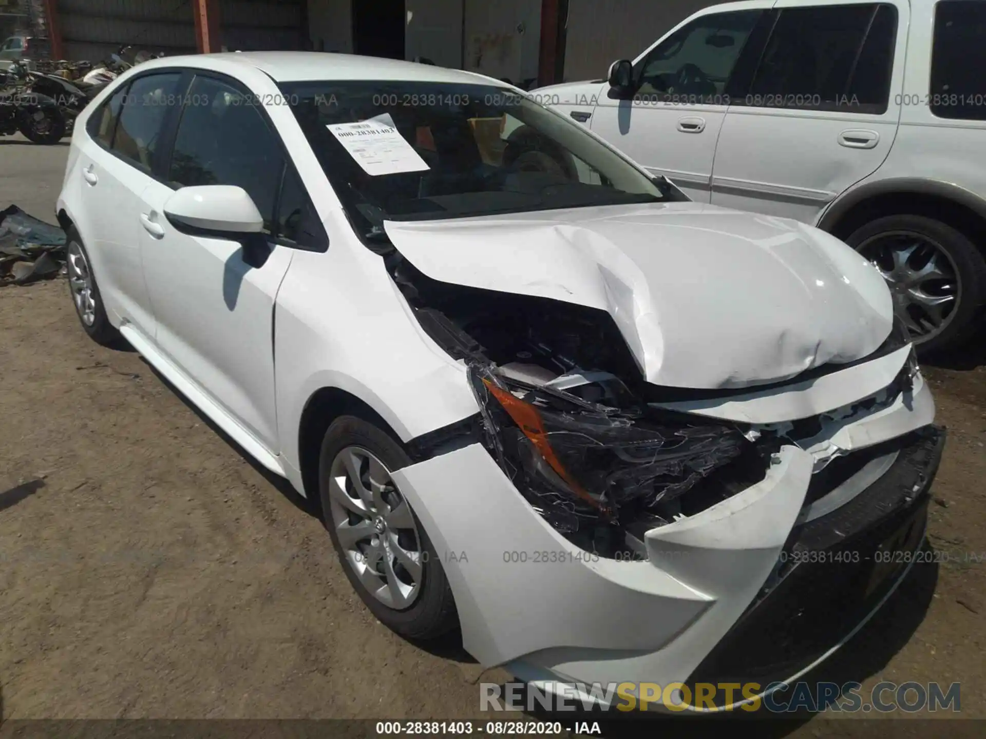 1 Photograph of a damaged car JTDEPRAE3LJ072096 TOYOTA COROLLA 2020