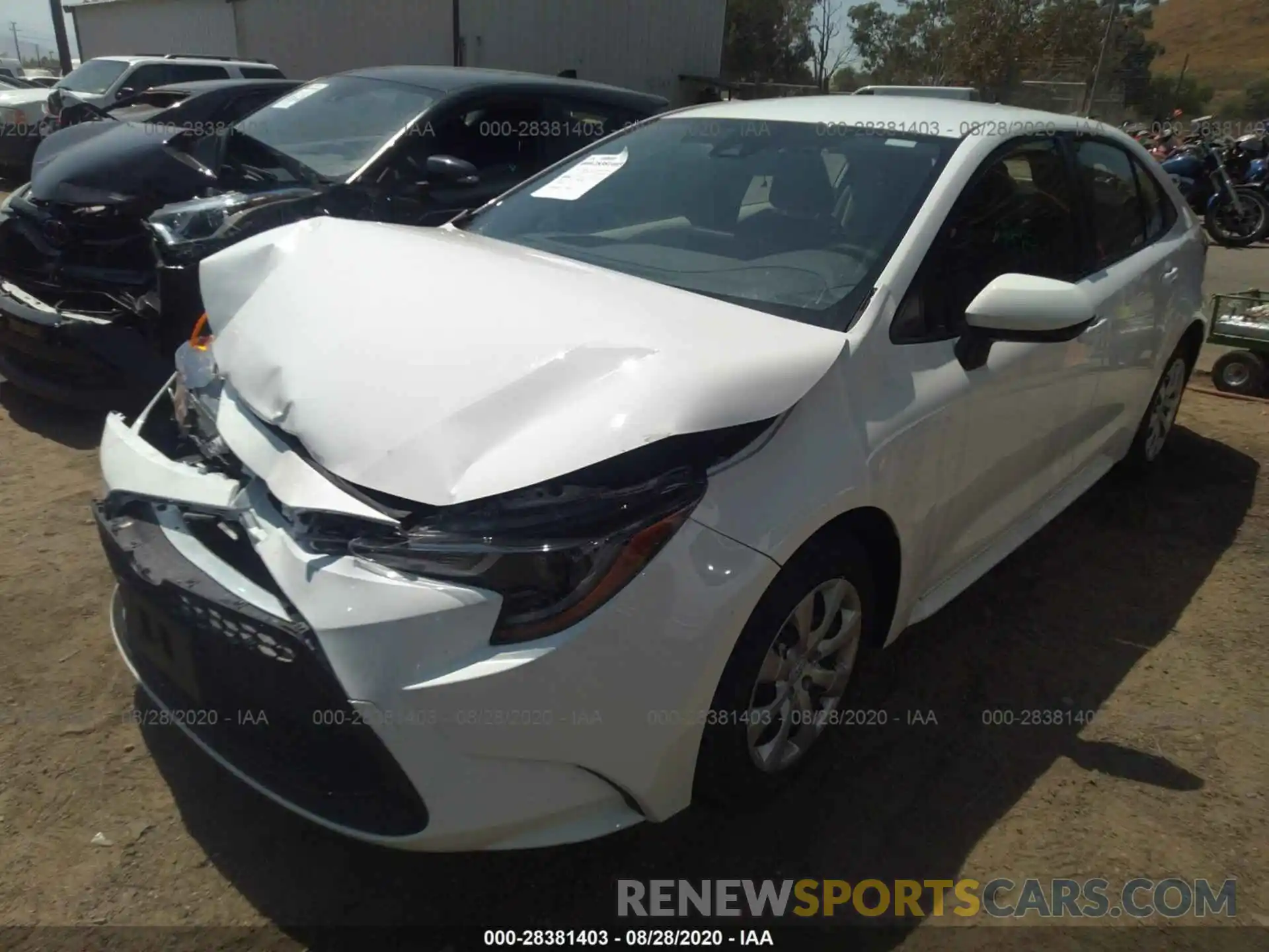 2 Photograph of a damaged car JTDEPRAE3LJ072096 TOYOTA COROLLA 2020