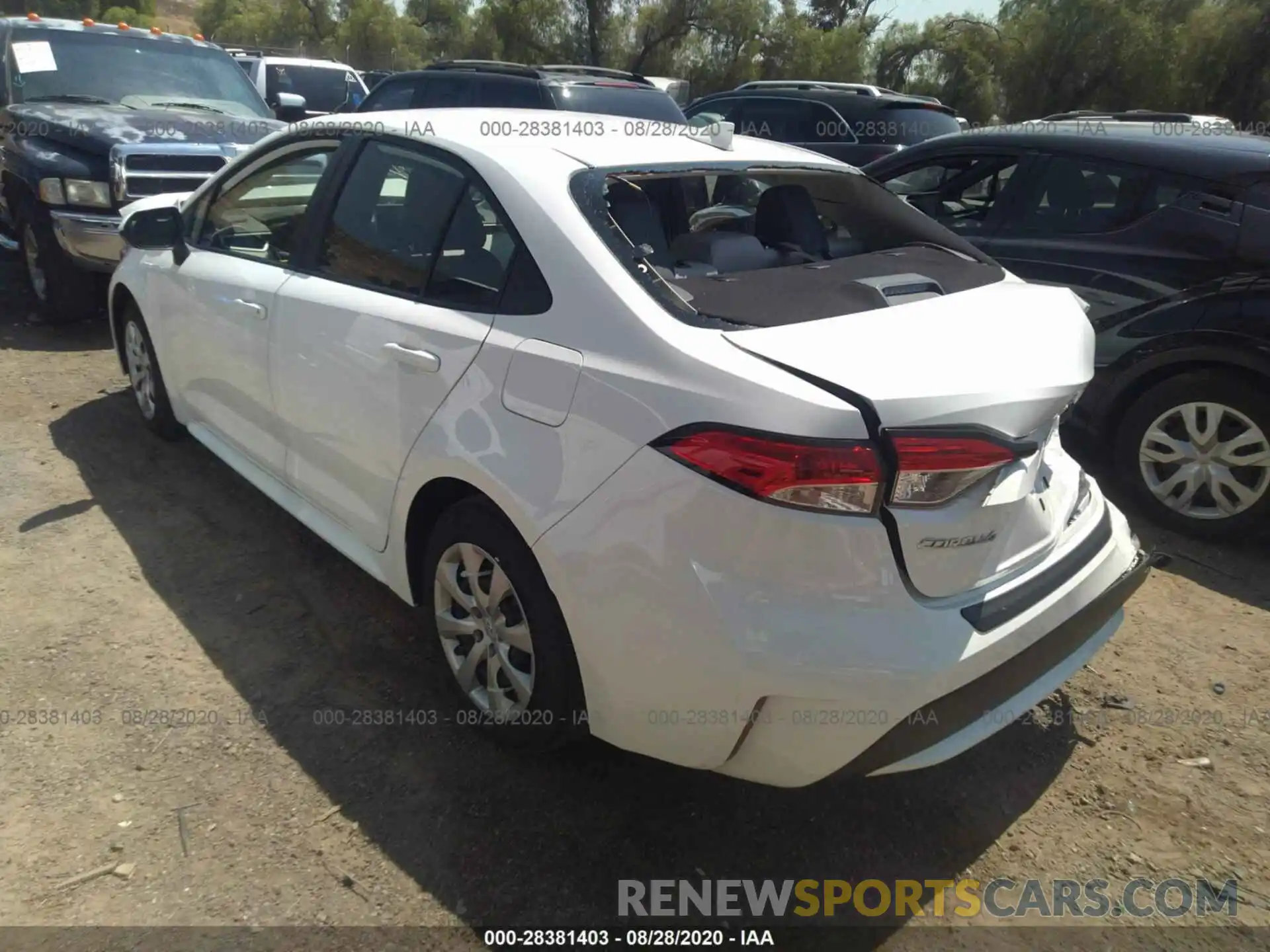 3 Photograph of a damaged car JTDEPRAE3LJ072096 TOYOTA COROLLA 2020