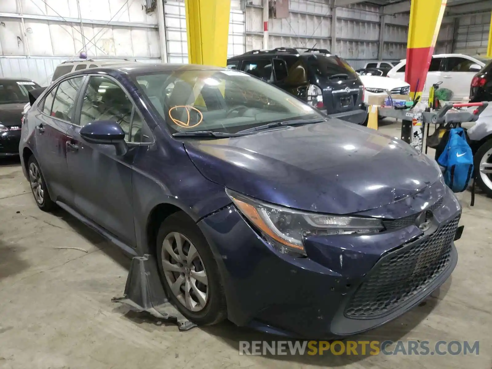 1 Photograph of a damaged car JTDEPRAE3LJ073054 TOYOTA COROLLA 2020