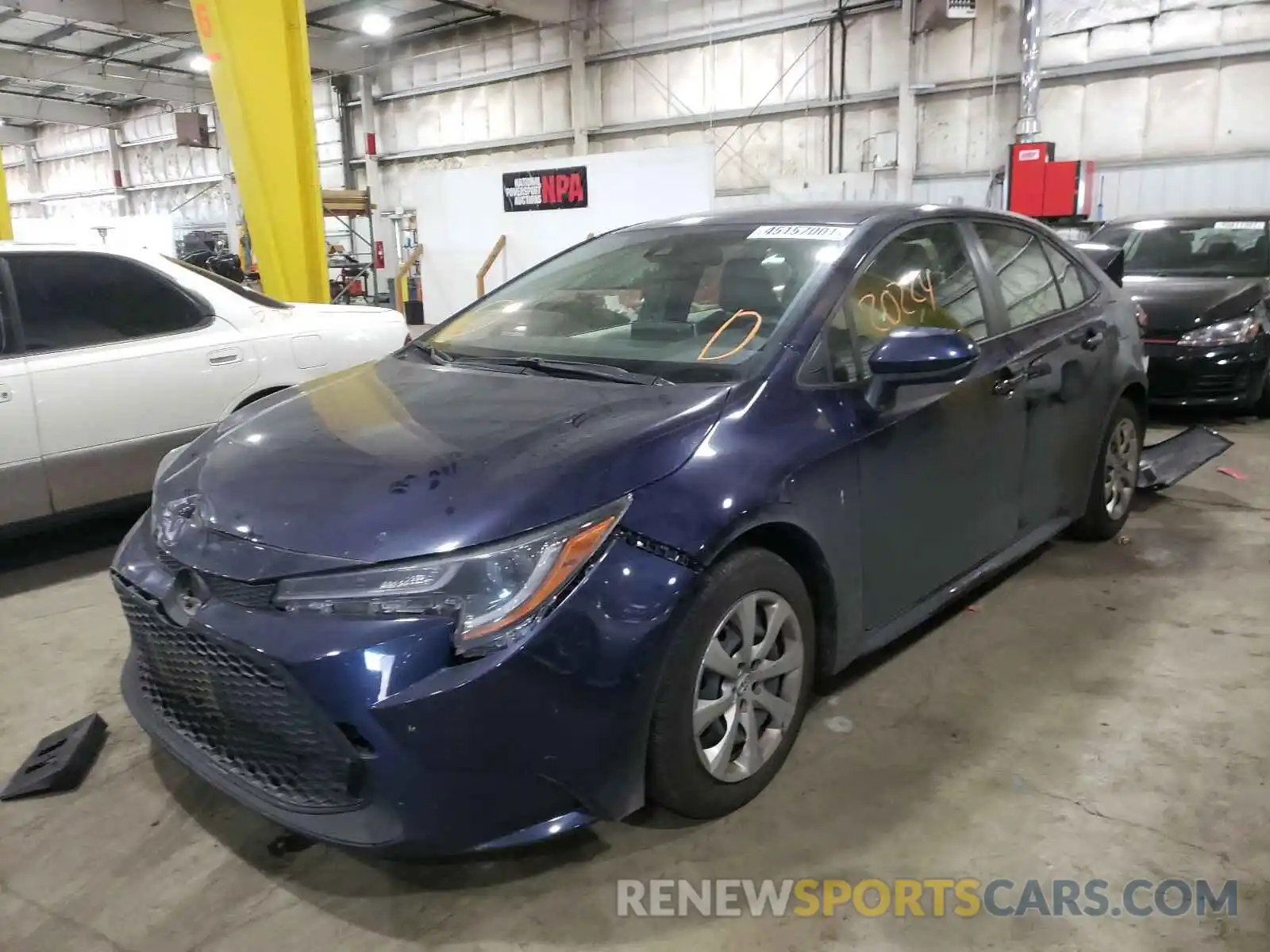 2 Photograph of a damaged car JTDEPRAE3LJ073054 TOYOTA COROLLA 2020