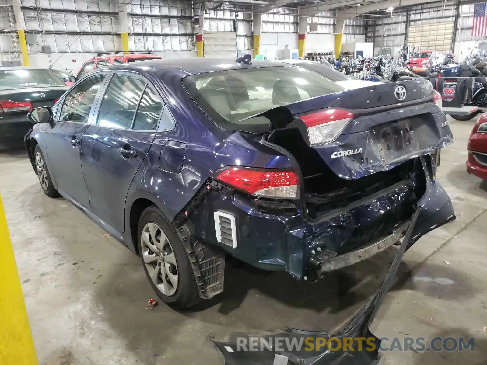 3 Photograph of a damaged car JTDEPRAE3LJ073054 TOYOTA COROLLA 2020