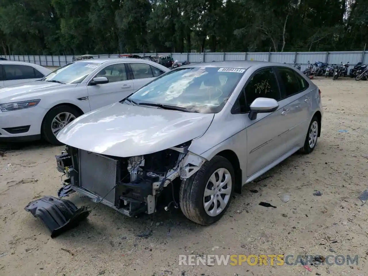 2 Photograph of a damaged car JTDEPRAE3LJ074060 TOYOTA COROLLA 2020