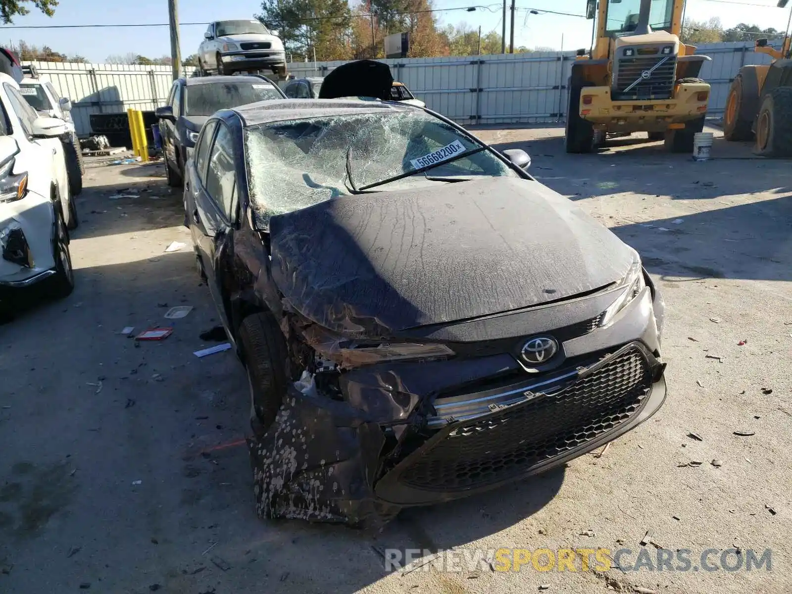 1 Photograph of a damaged car JTDEPRAE3LJ075712 TOYOTA COROLLA 2020