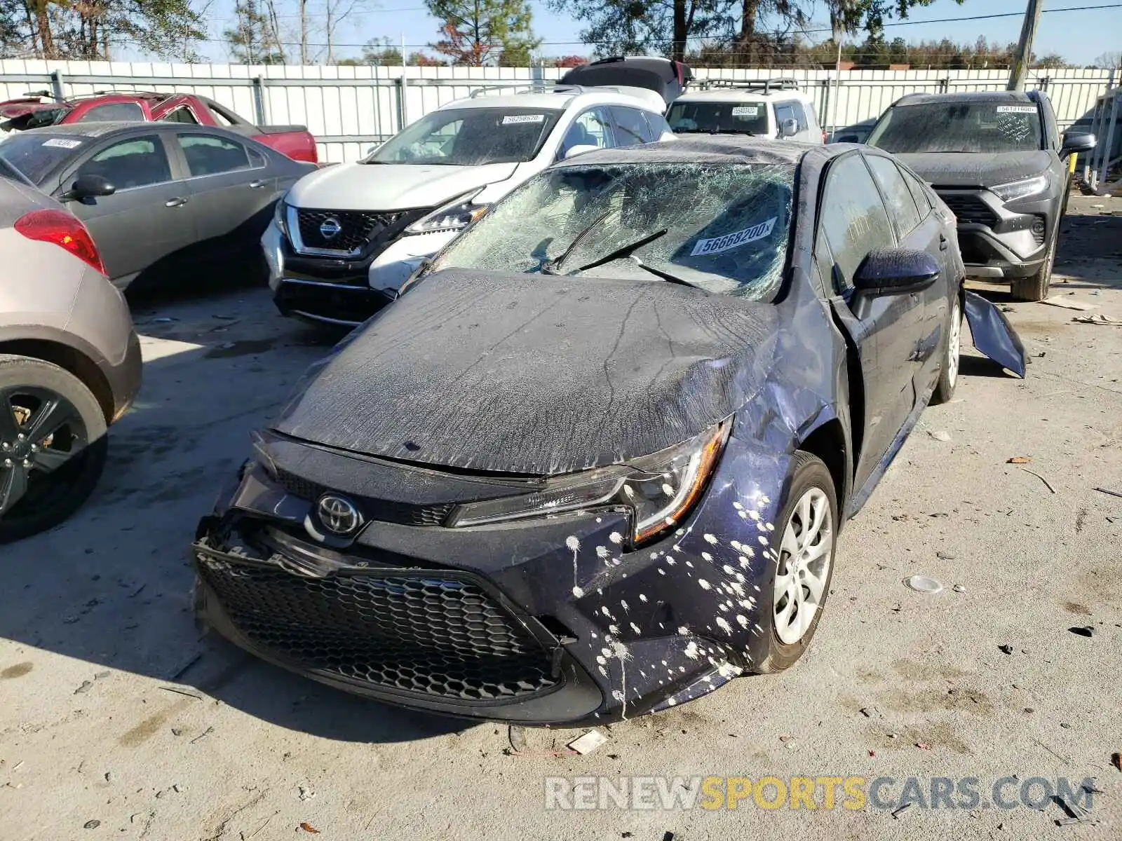 2 Photograph of a damaged car JTDEPRAE3LJ075712 TOYOTA COROLLA 2020