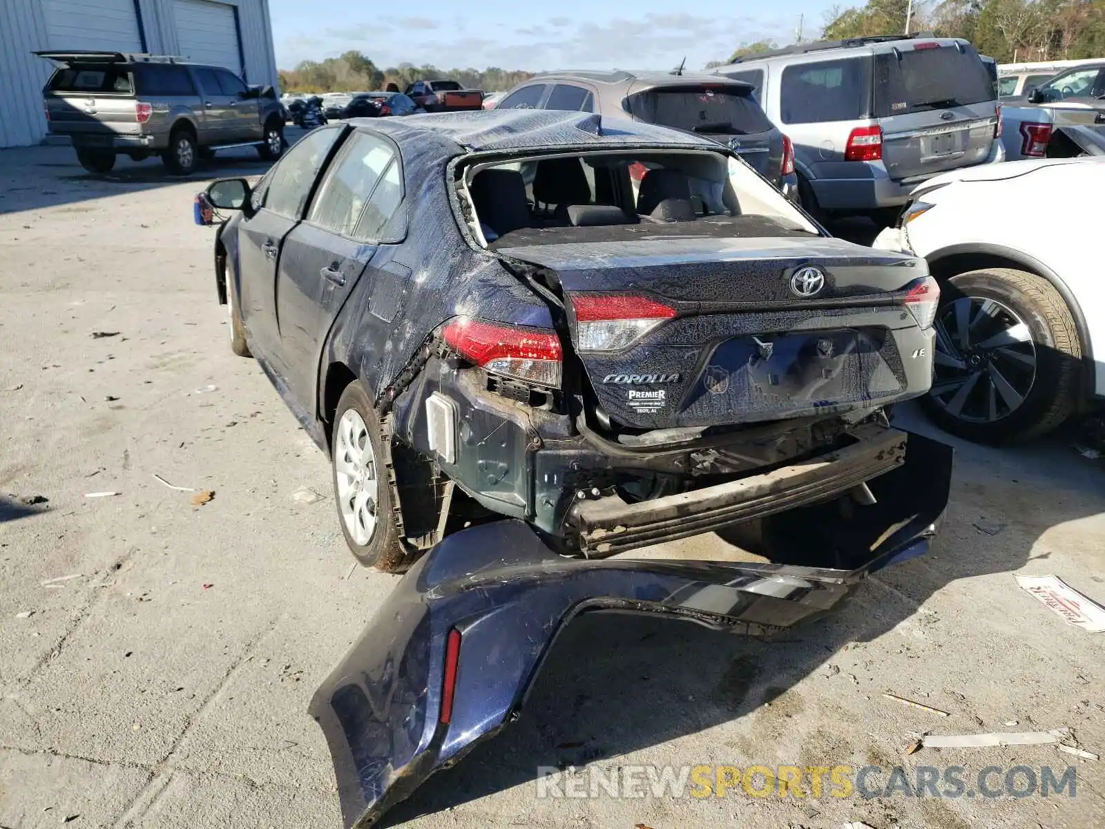 3 Photograph of a damaged car JTDEPRAE3LJ075712 TOYOTA COROLLA 2020