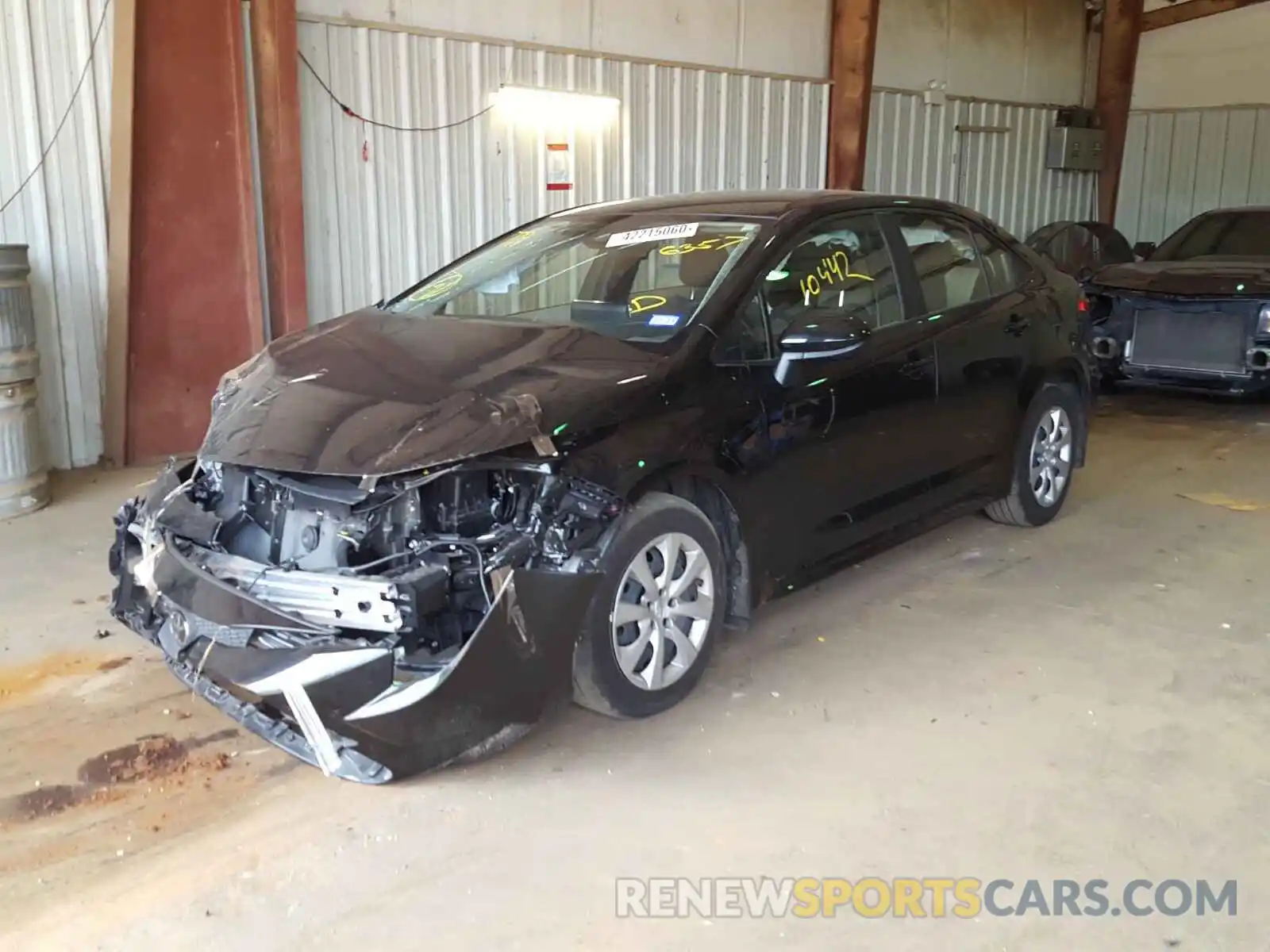 2 Photograph of a damaged car JTDEPRAE3LJ076357 TOYOTA COROLLA 2020