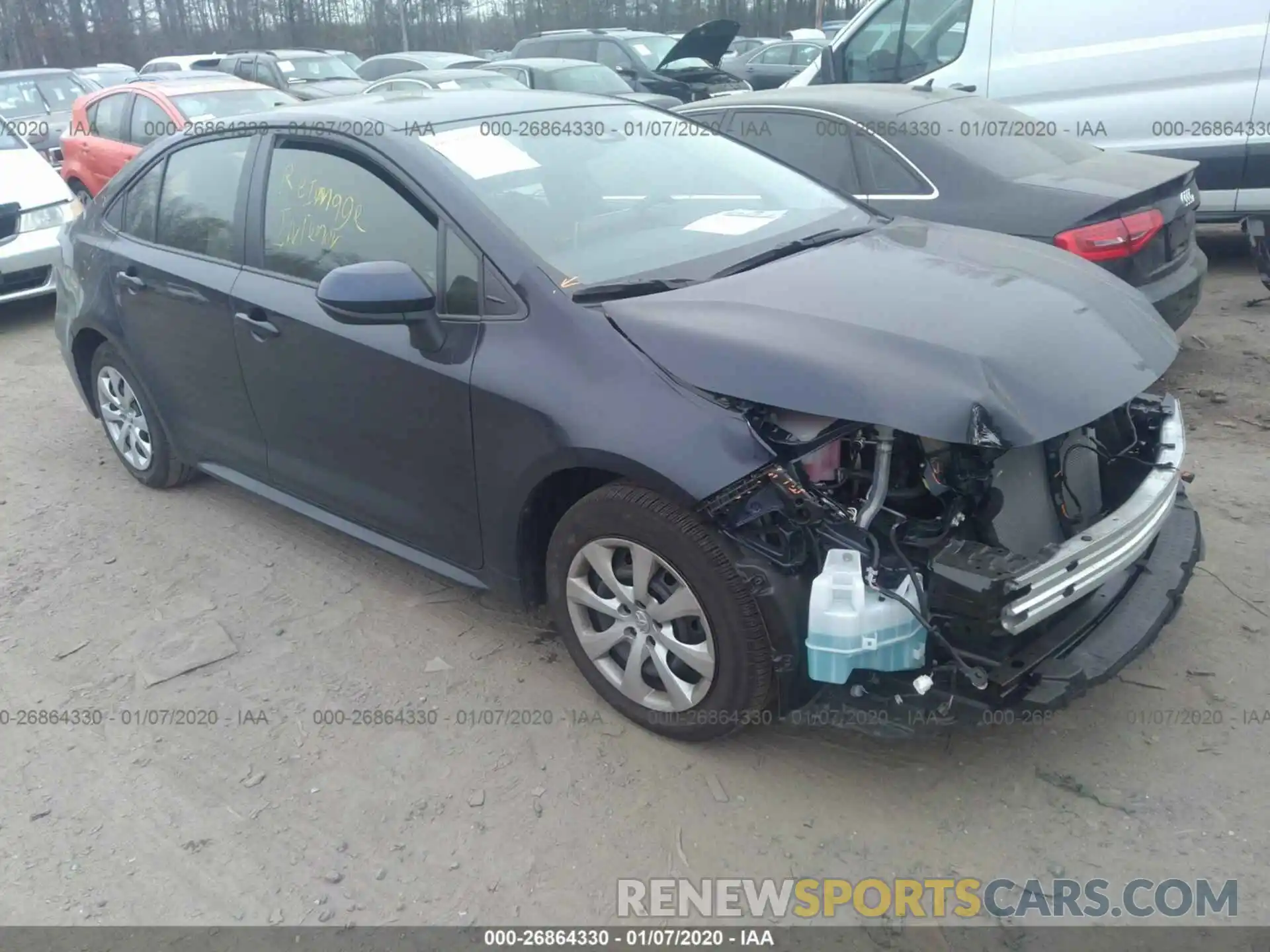 1 Photograph of a damaged car JTDEPRAE3LJ077783 TOYOTA COROLLA 2020