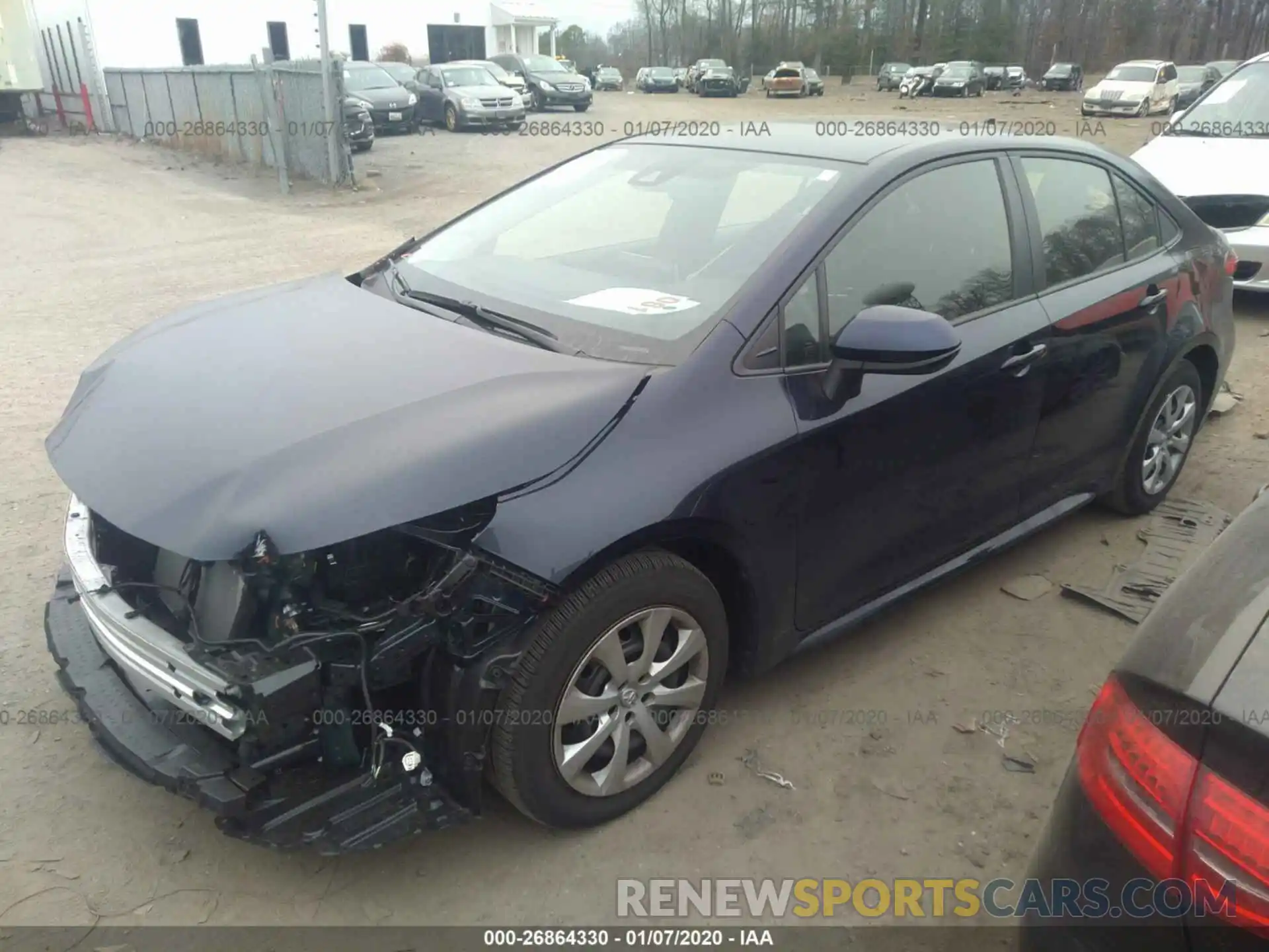 2 Photograph of a damaged car JTDEPRAE3LJ077783 TOYOTA COROLLA 2020