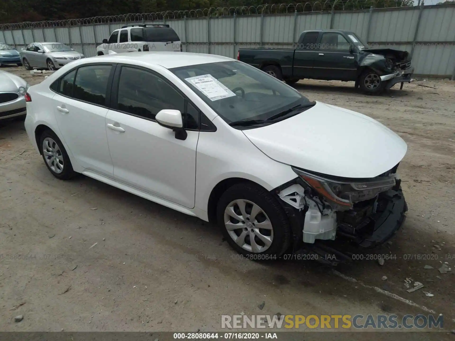 1 Photograph of a damaged car JTDEPRAE3LJ077900 TOYOTA COROLLA 2020