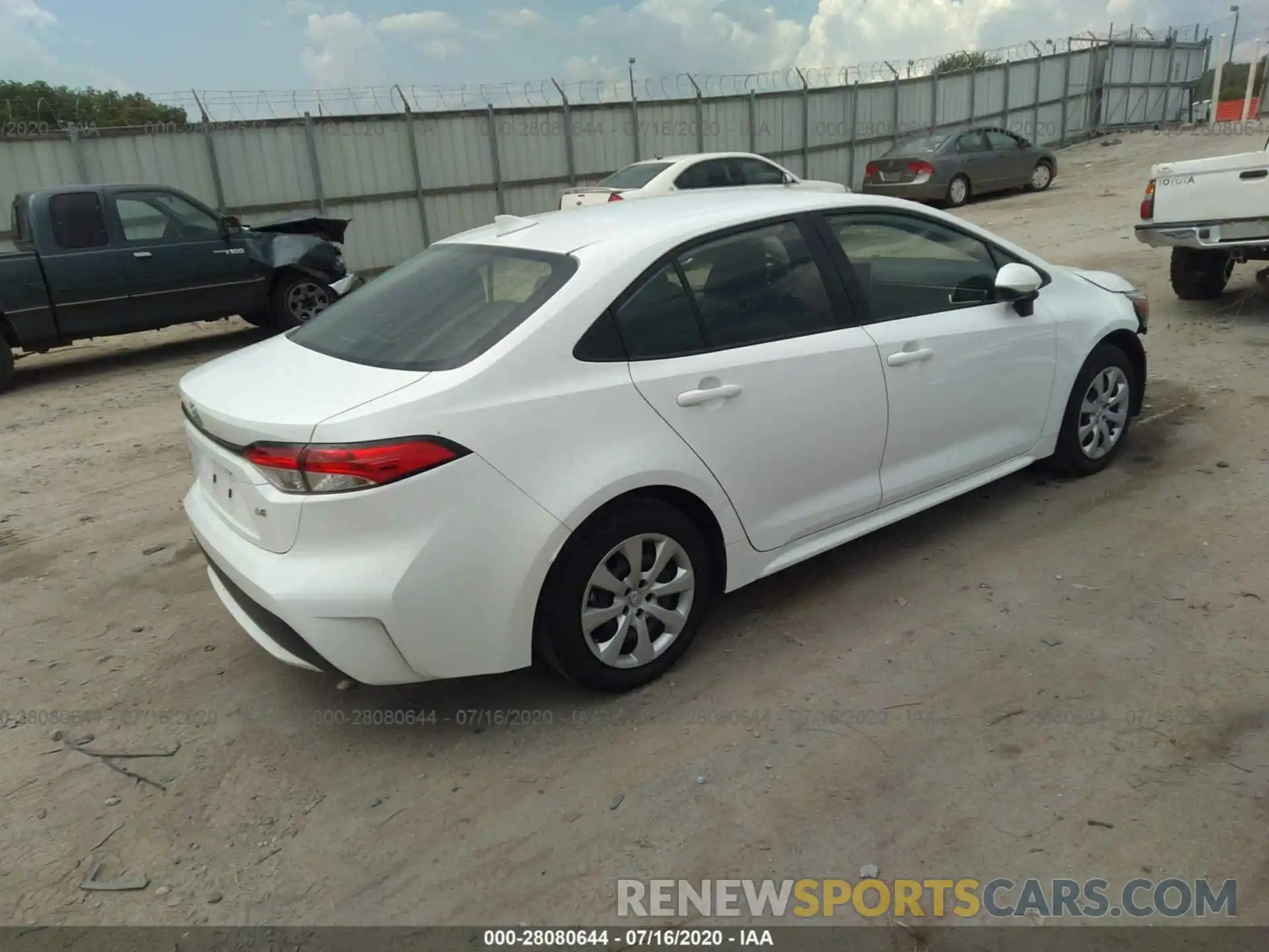 4 Photograph of a damaged car JTDEPRAE3LJ077900 TOYOTA COROLLA 2020