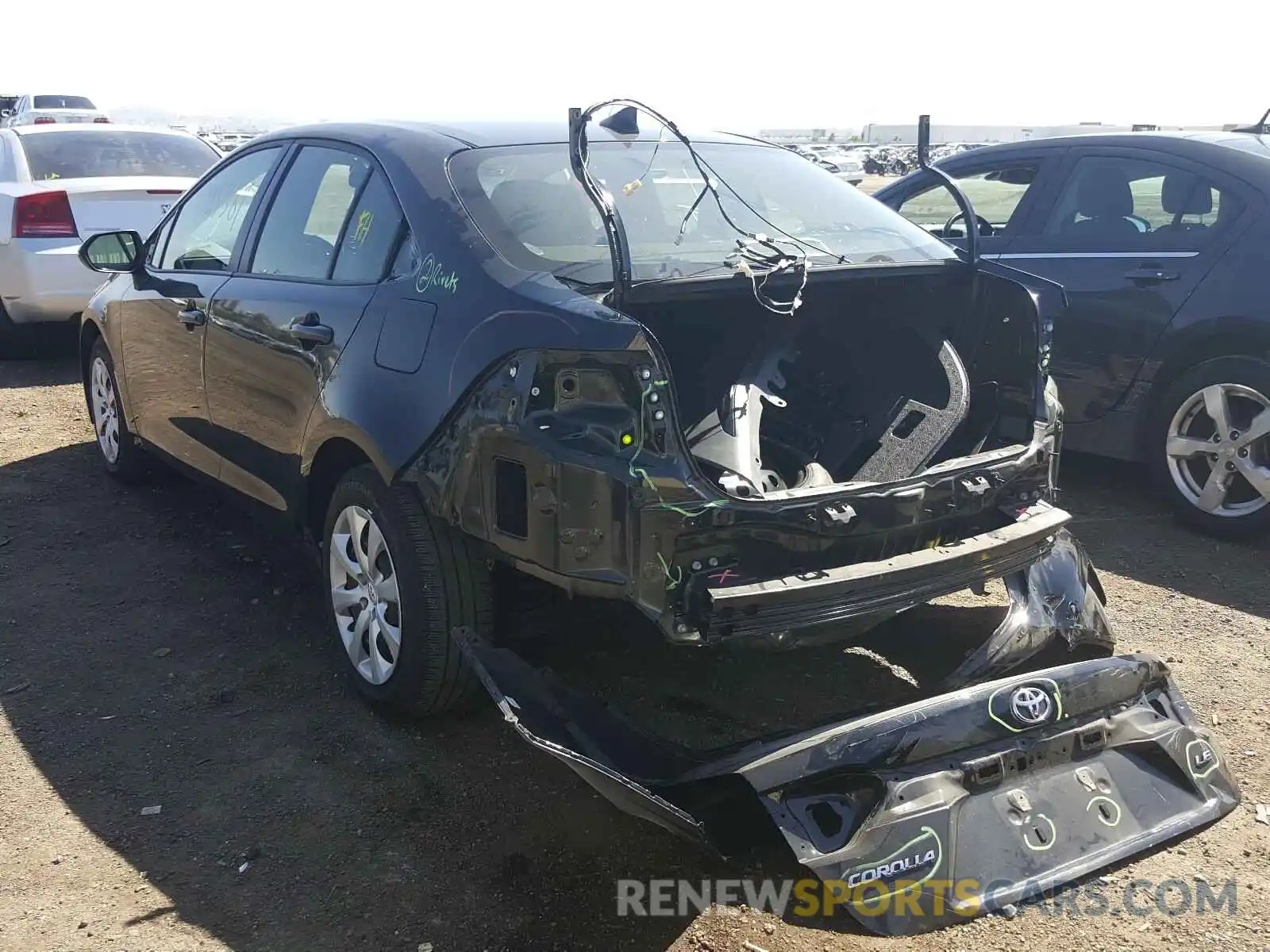 3 Photograph of a damaged car JTDEPRAE3LJ079260 TOYOTA COROLLA 2020