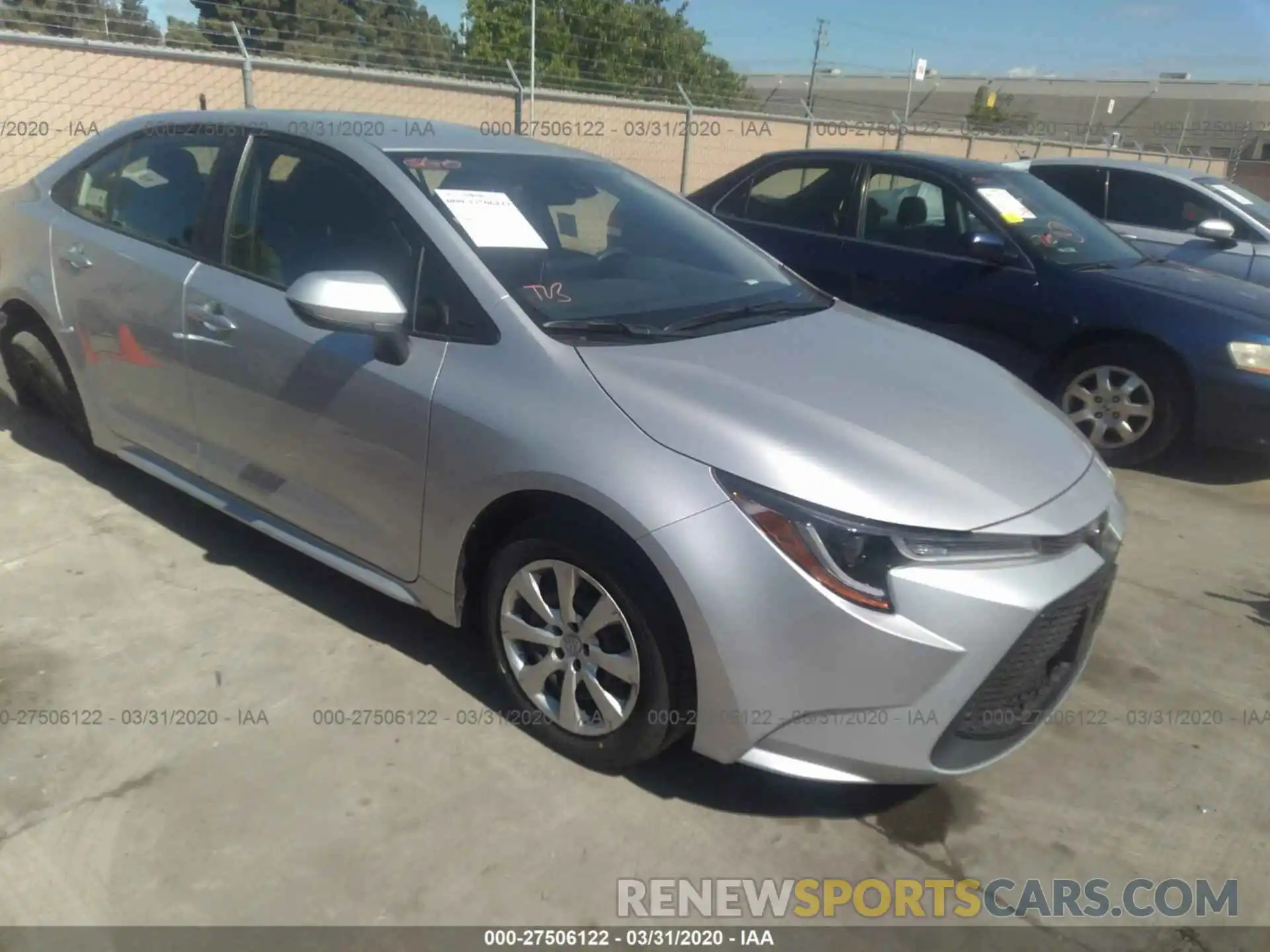 1 Photograph of a damaged car JTDEPRAE3LJ079937 TOYOTA COROLLA 2020