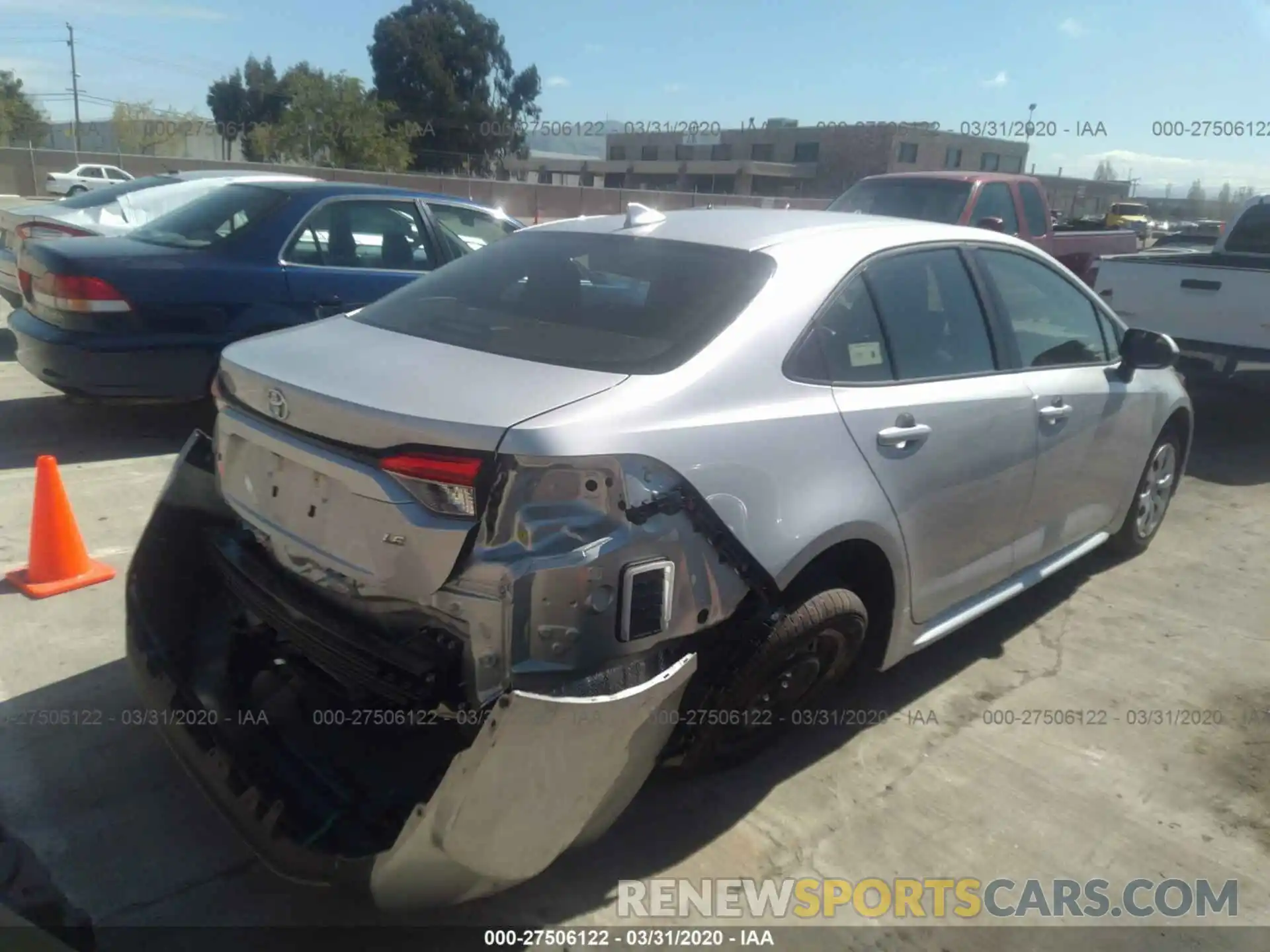 4 Photograph of a damaged car JTDEPRAE3LJ079937 TOYOTA COROLLA 2020