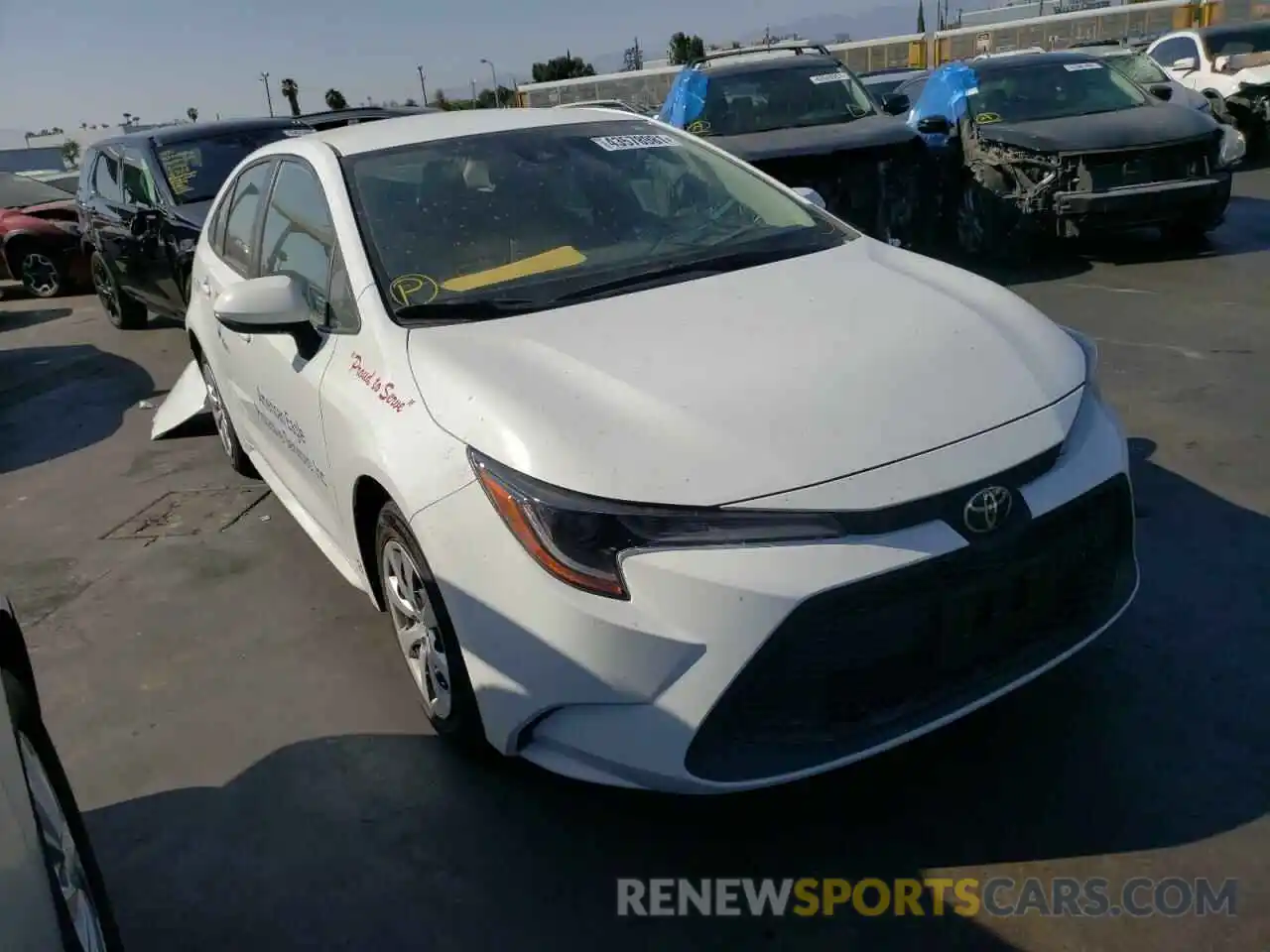 1 Photograph of a damaged car JTDEPRAE3LJ079999 TOYOTA COROLLA 2020