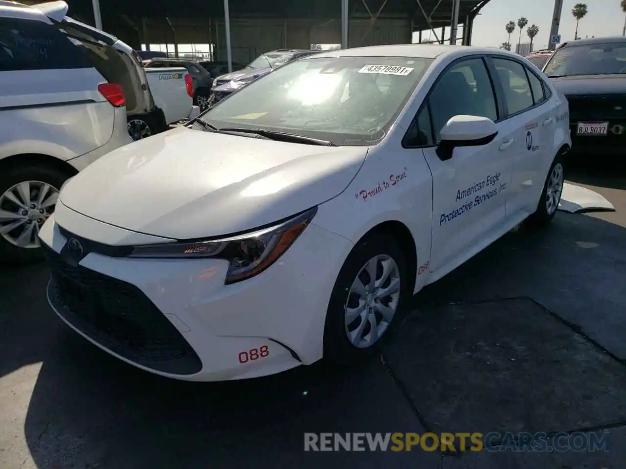 2 Photograph of a damaged car JTDEPRAE3LJ079999 TOYOTA COROLLA 2020