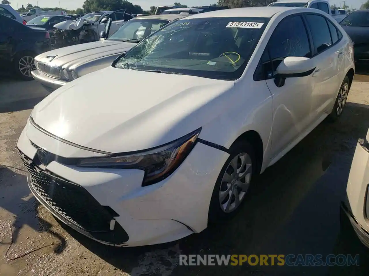 2 Photograph of a damaged car JTDEPRAE3LJ080053 TOYOTA COROLLA 2020