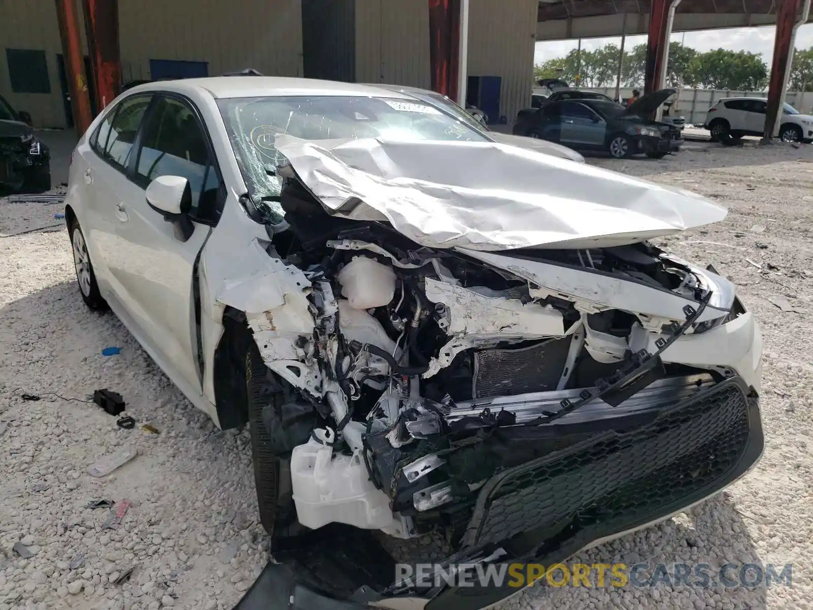 1 Photograph of a damaged car JTDEPRAE3LJ080537 TOYOTA COROLLA 2020