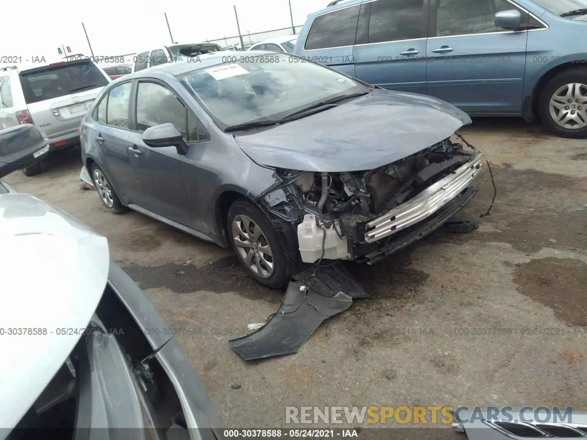 1 Photograph of a damaged car JTDEPRAE3LJ082952 TOYOTA COROLLA 2020