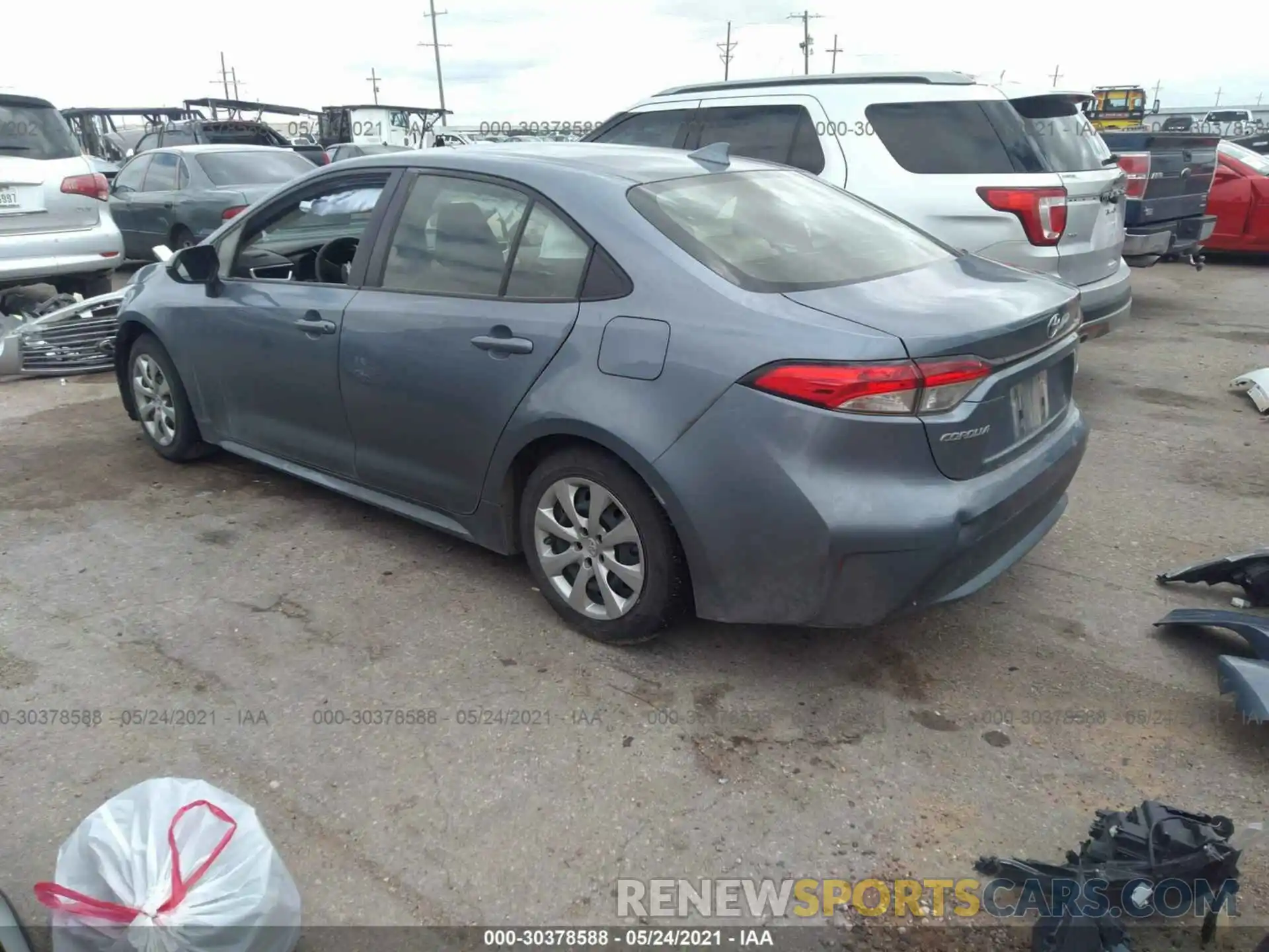 3 Photograph of a damaged car JTDEPRAE3LJ082952 TOYOTA COROLLA 2020