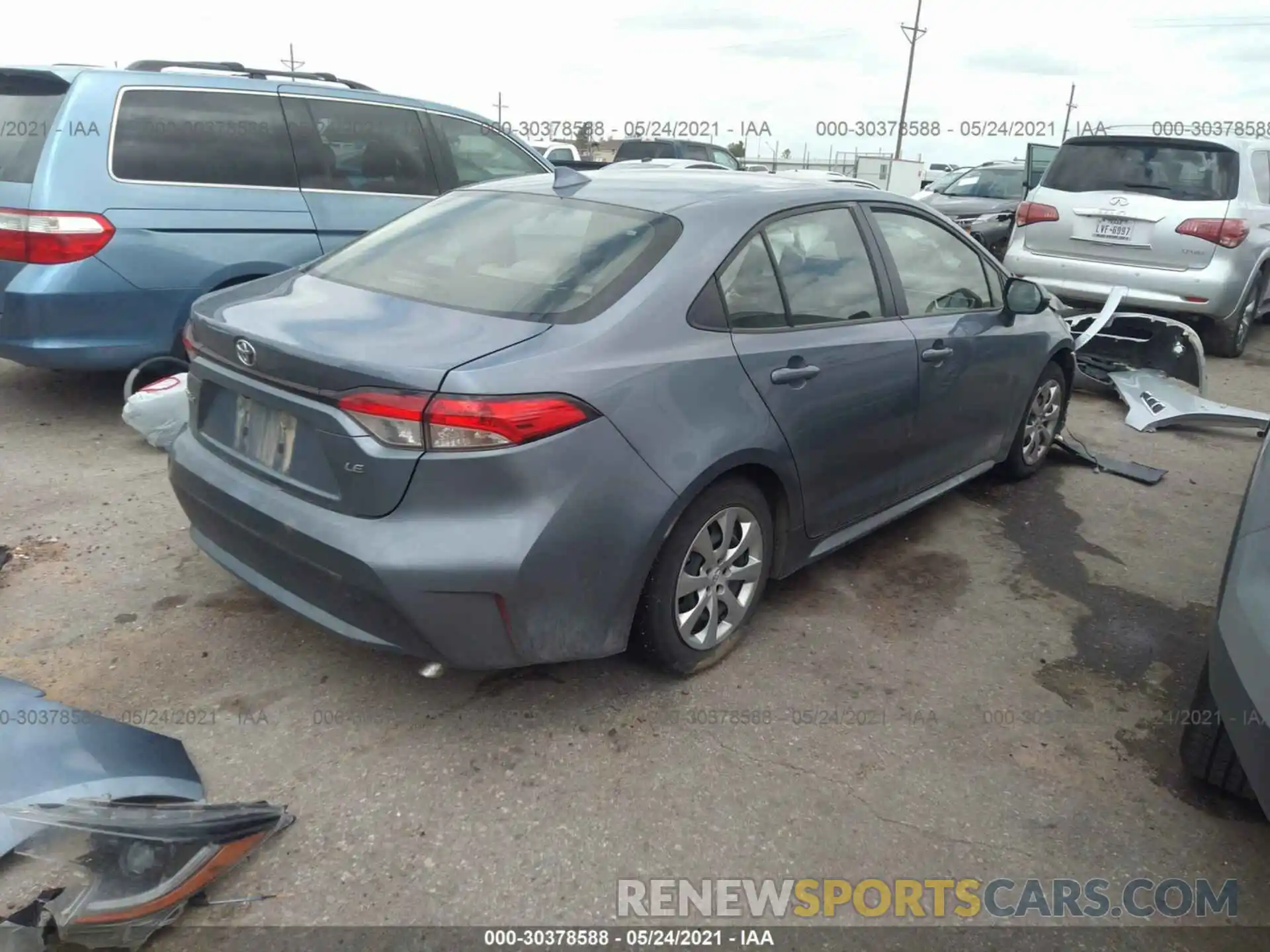 4 Photograph of a damaged car JTDEPRAE3LJ082952 TOYOTA COROLLA 2020