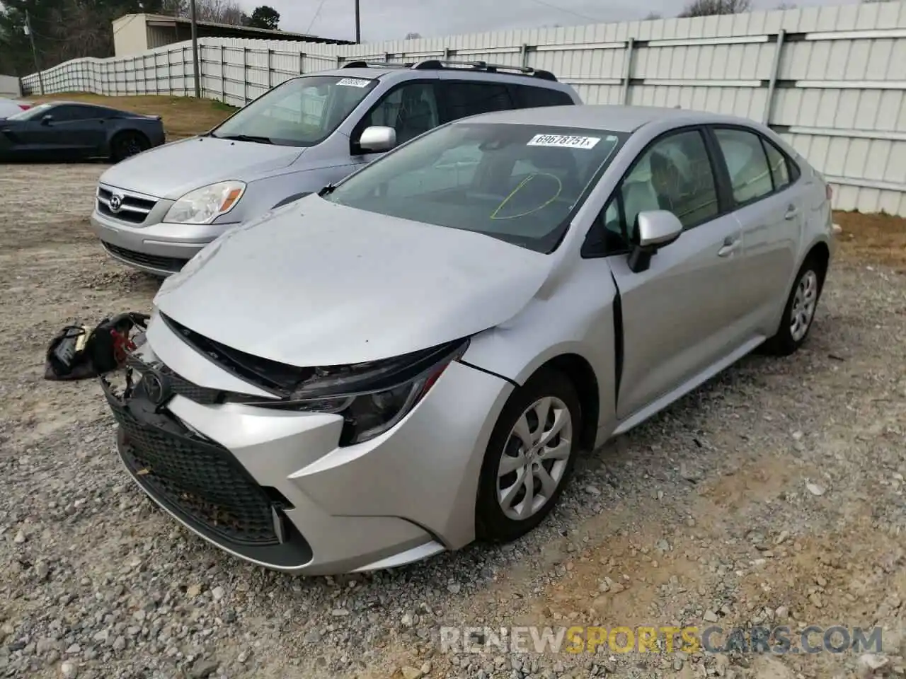 2 Photograph of a damaged car JTDEPRAE3LJ083101 TOYOTA COROLLA 2020