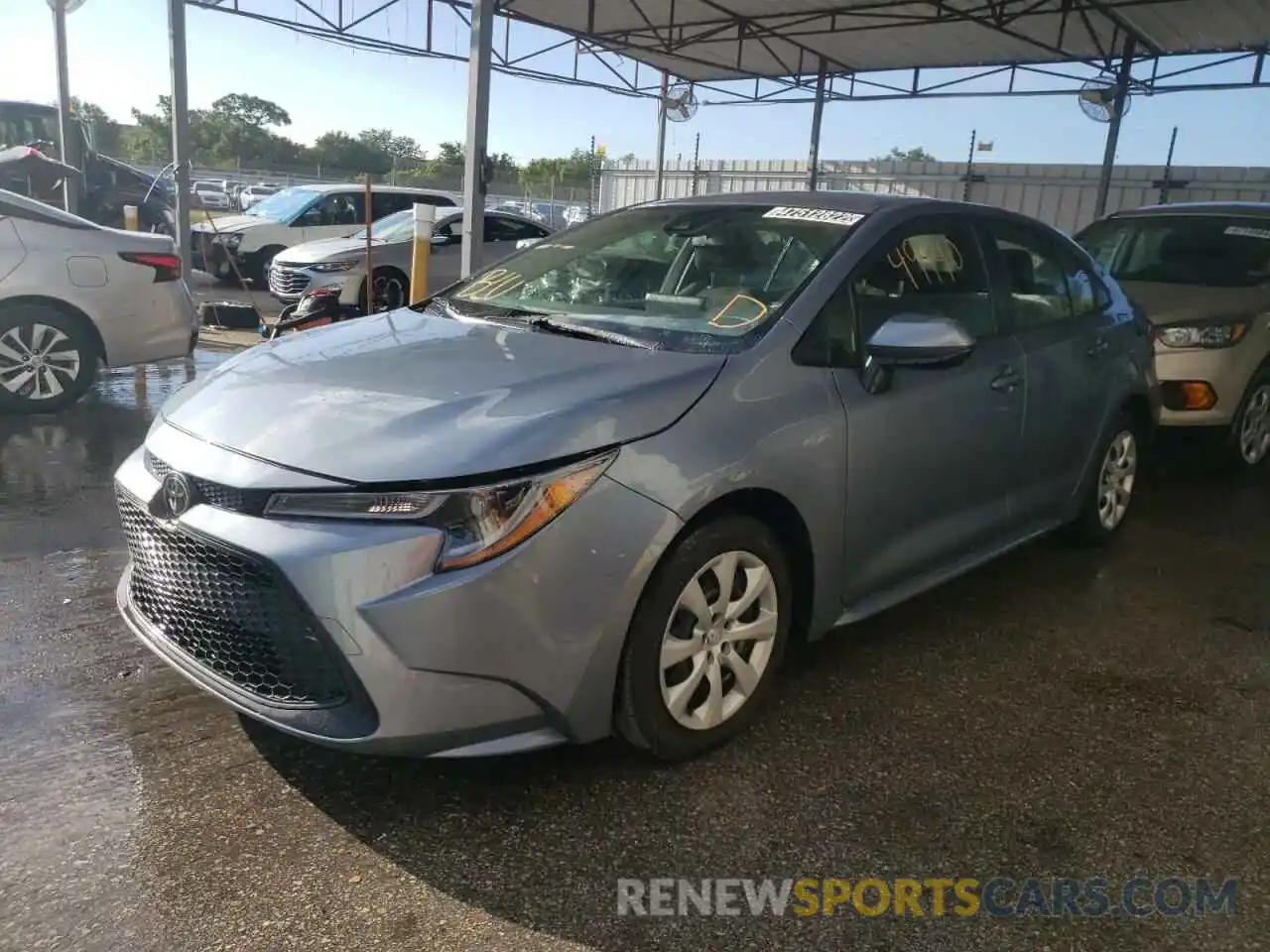 2 Photograph of a damaged car JTDEPRAE3LJ083258 TOYOTA COROLLA 2020