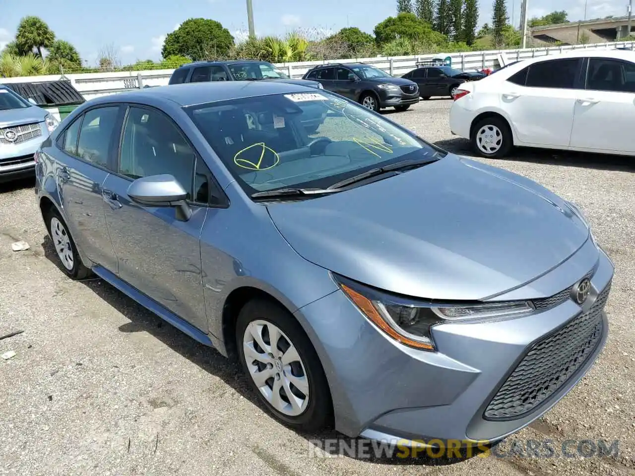 1 Photograph of a damaged car JTDEPRAE3LJ083597 TOYOTA COROLLA 2020