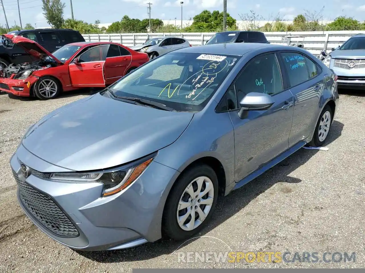 2 Photograph of a damaged car JTDEPRAE3LJ083597 TOYOTA COROLLA 2020