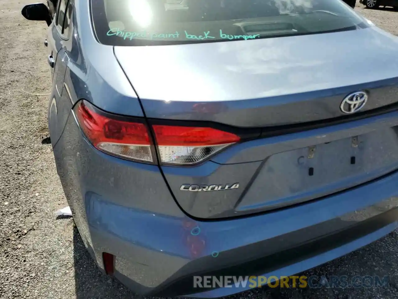 9 Photograph of a damaged car JTDEPRAE3LJ083597 TOYOTA COROLLA 2020