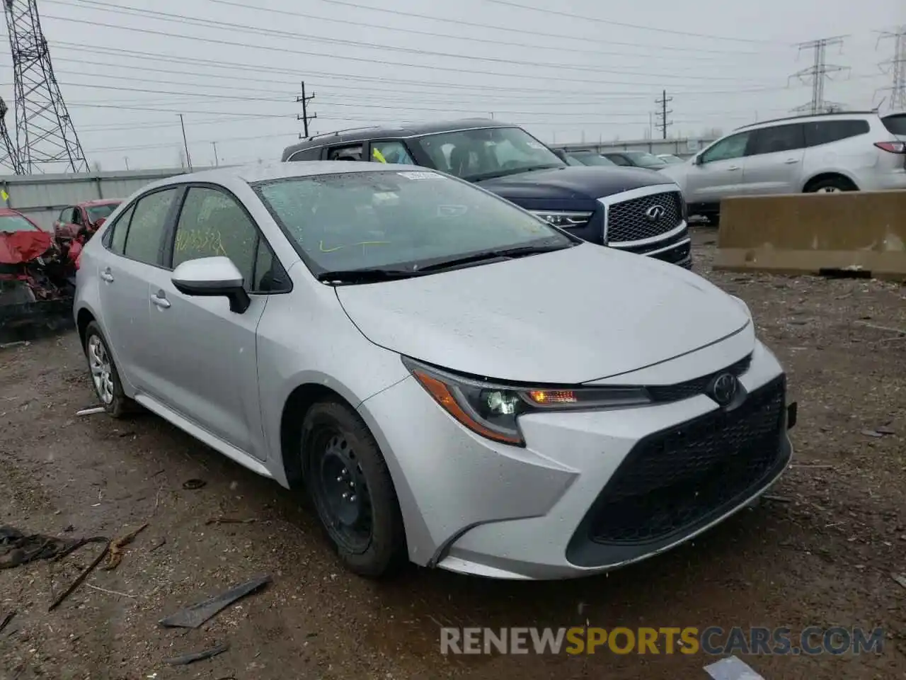 1 Photograph of a damaged car JTDEPRAE3LJ083938 TOYOTA COROLLA 2020