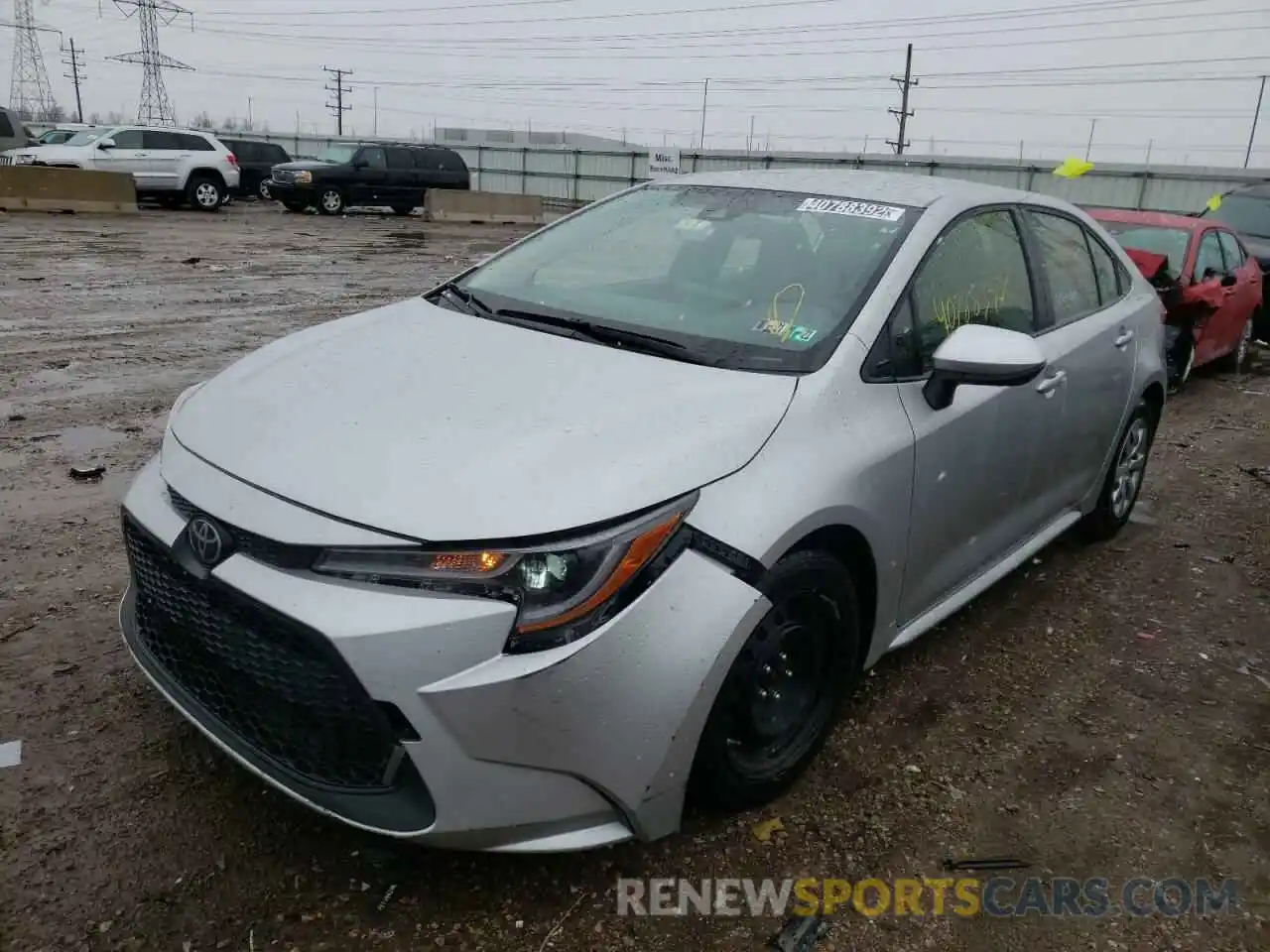 2 Photograph of a damaged car JTDEPRAE3LJ083938 TOYOTA COROLLA 2020