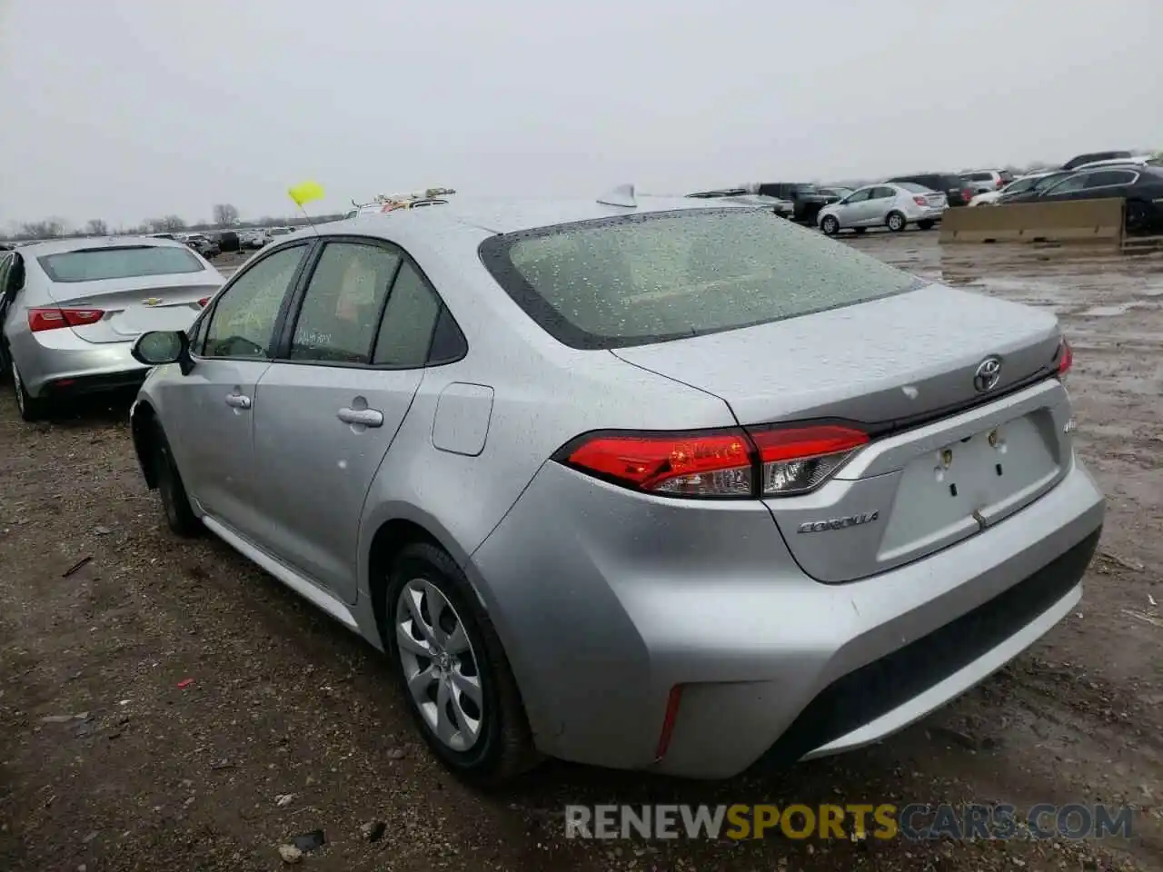 3 Photograph of a damaged car JTDEPRAE3LJ083938 TOYOTA COROLLA 2020