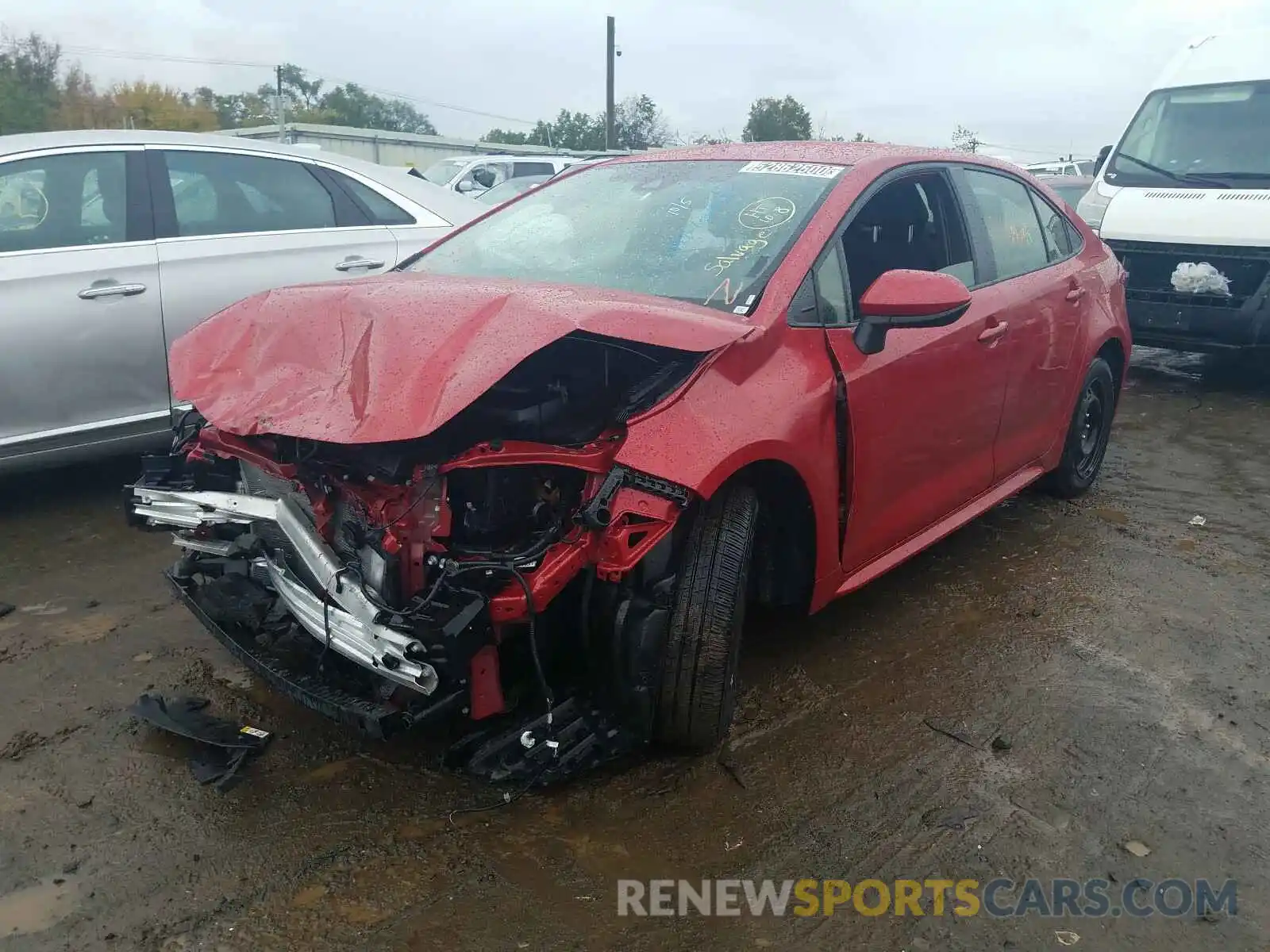 2 Photograph of a damaged car JTDEPRAE3LJ084250 TOYOTA COROLLA 2020