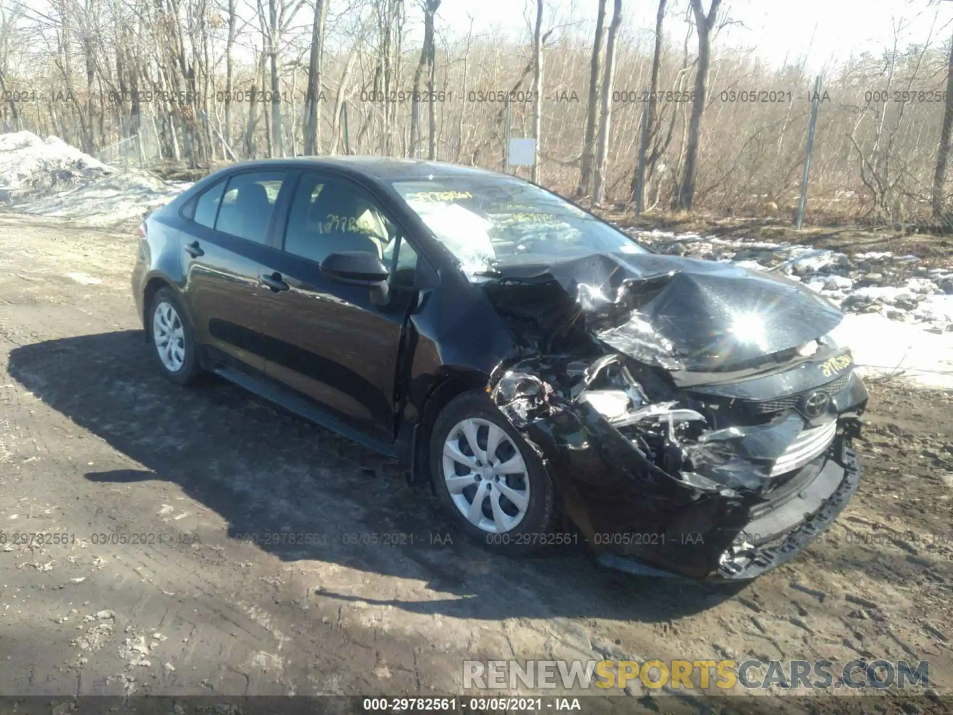 1 Photograph of a damaged car JTDEPRAE3LJ084376 TOYOTA COROLLA 2020