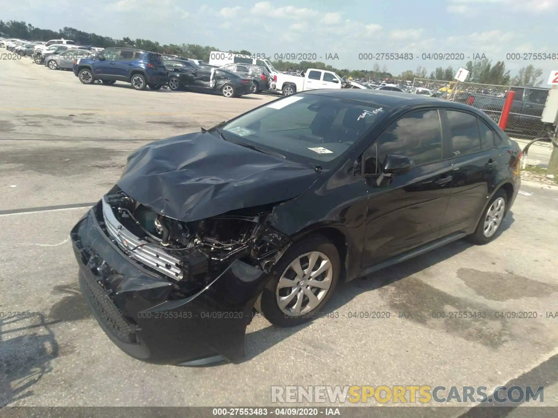 2 Photograph of a damaged car JTDEPRAE3LJ084538 TOYOTA COROLLA 2020