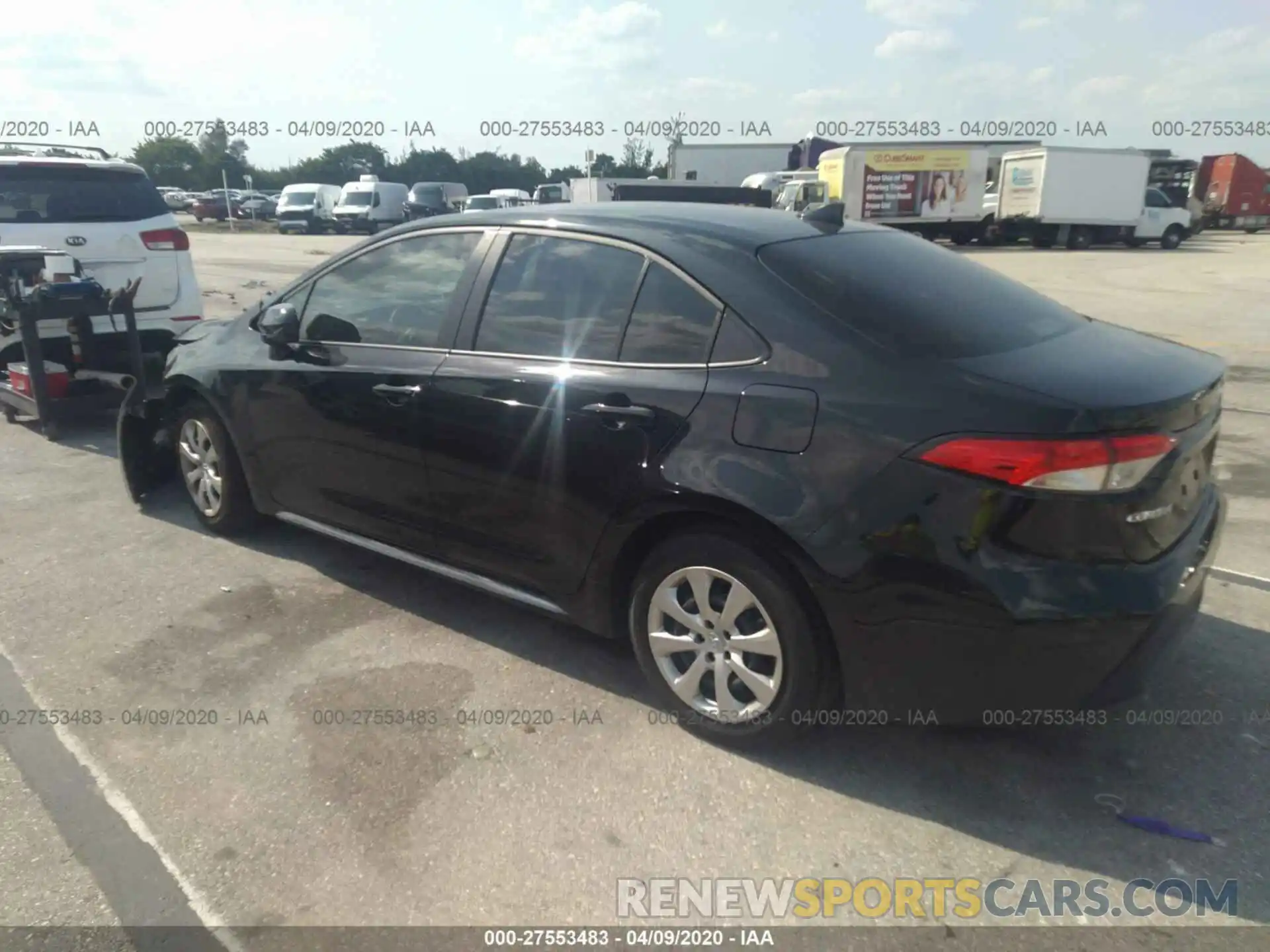 3 Photograph of a damaged car JTDEPRAE3LJ084538 TOYOTA COROLLA 2020