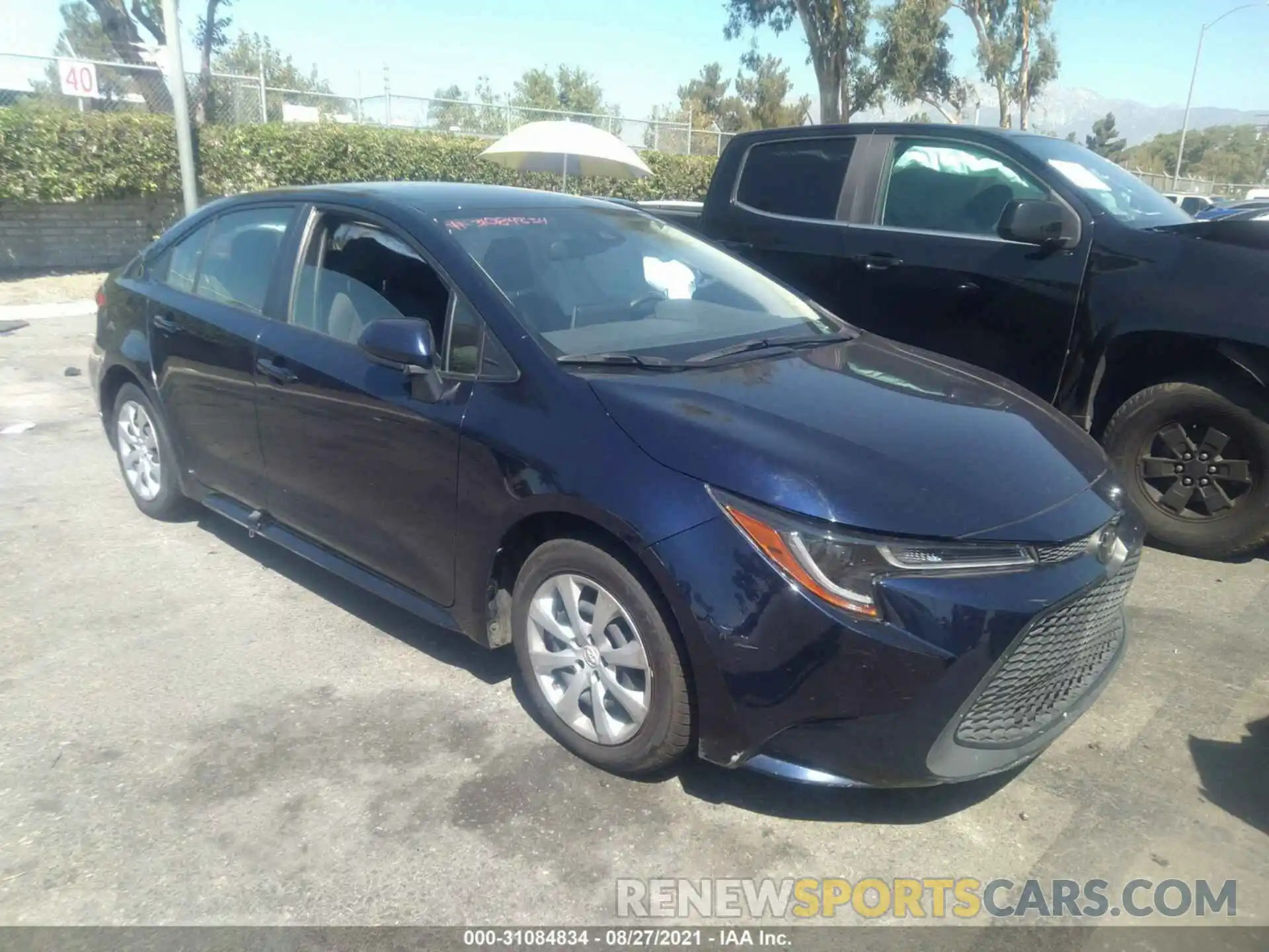 1 Photograph of a damaged car JTDEPRAE3LJ084815 TOYOTA COROLLA 2020