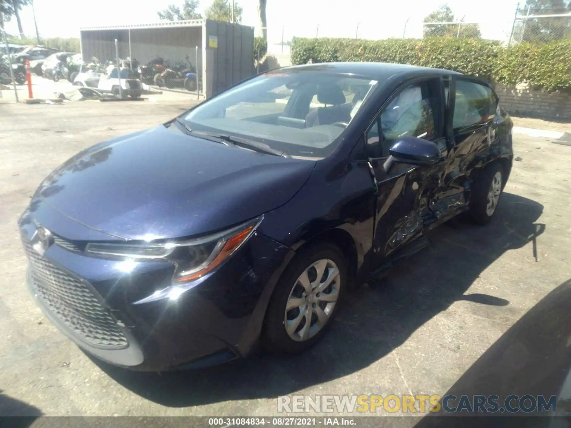 2 Photograph of a damaged car JTDEPRAE3LJ084815 TOYOTA COROLLA 2020