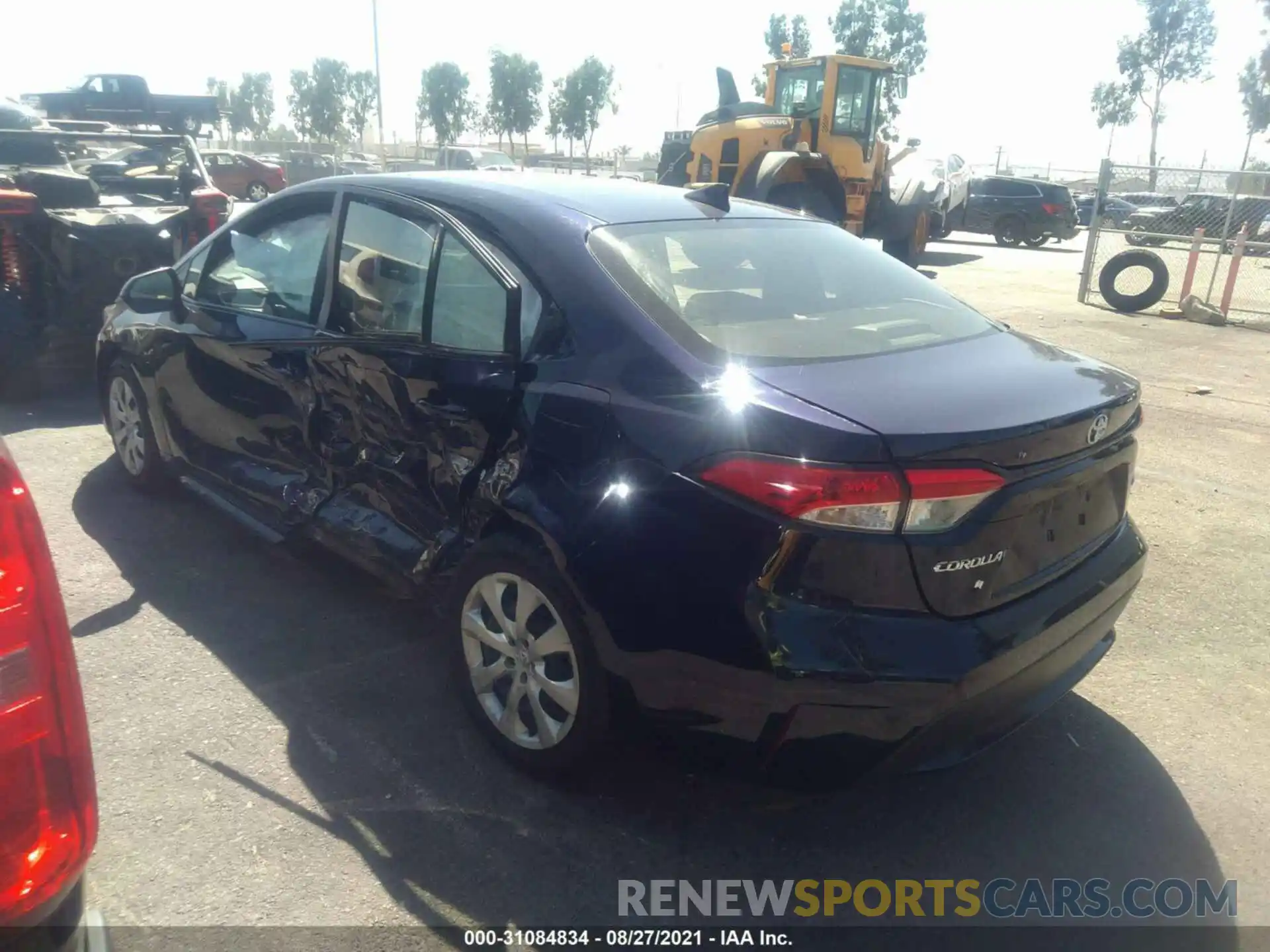 3 Photograph of a damaged car JTDEPRAE3LJ084815 TOYOTA COROLLA 2020