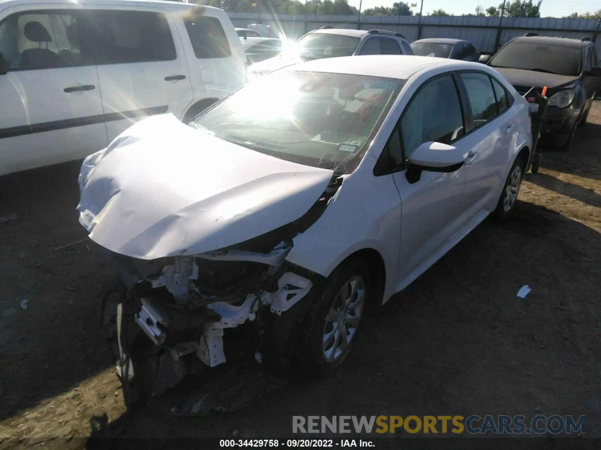 2 Photograph of a damaged car JTDEPRAE3LJ085351 TOYOTA COROLLA 2020